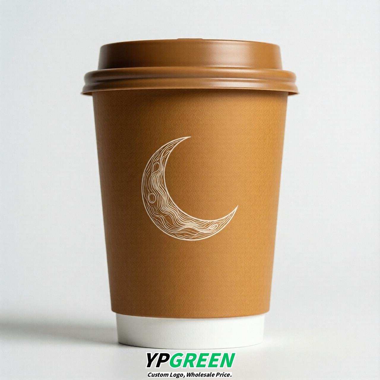 Amber Moon Paper Cups with Lids 8-24oz
