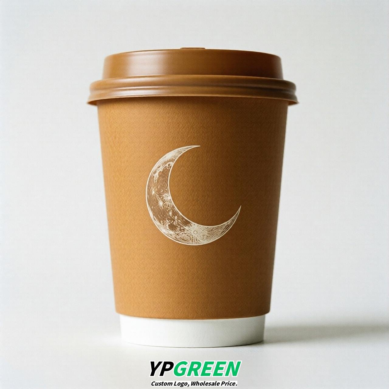 Amber Moon Paper Cups with Lids 8-24oz