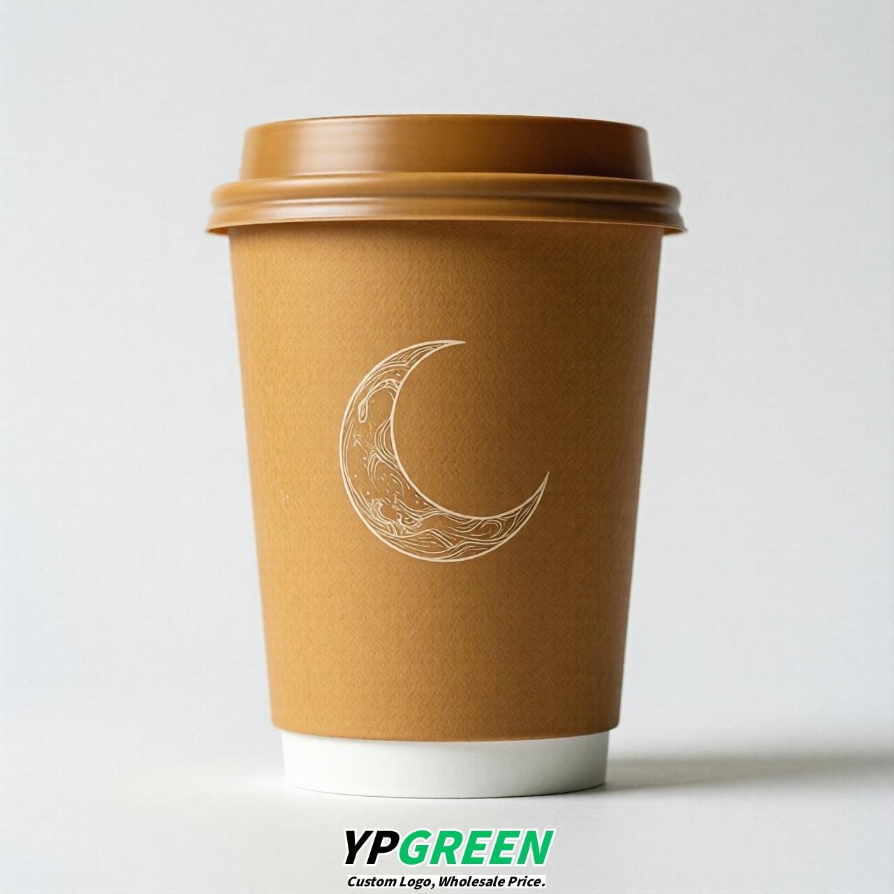 Amber Moon Paper Cups with Lids 8-24oz