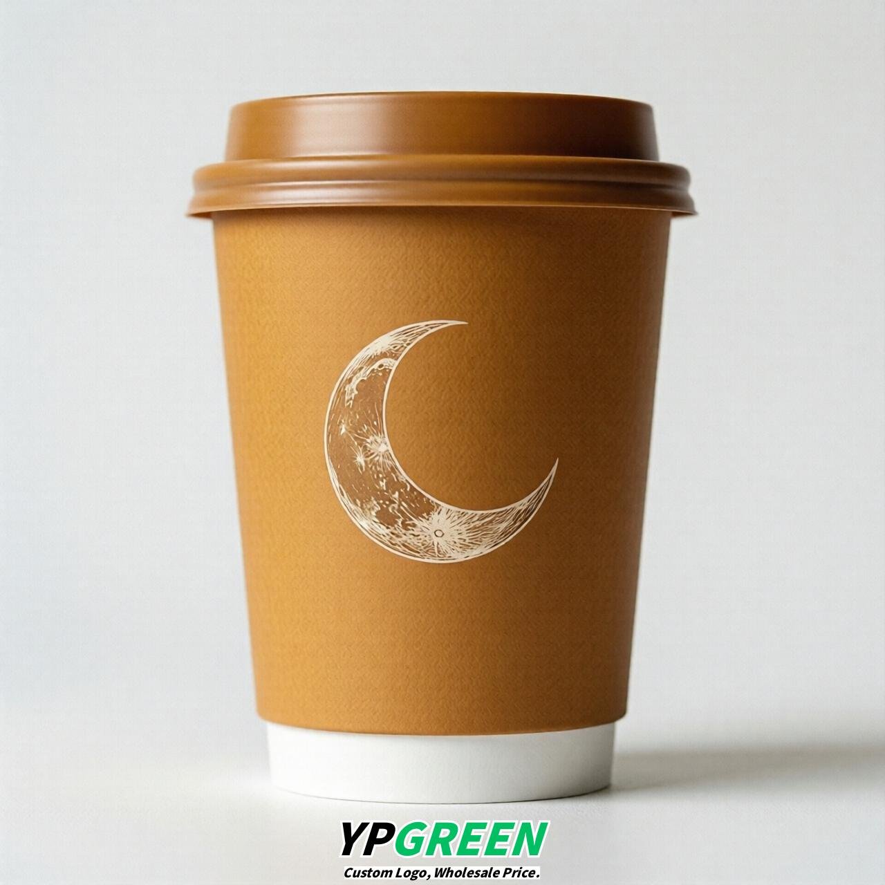 Amber Moon Paper Cups with Lids 8-24oz