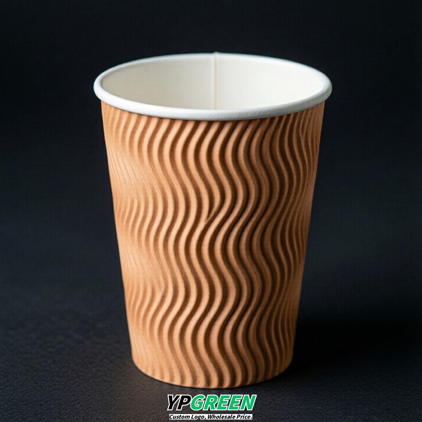 Apricot Embossed Paper Cups 10oz/12oz/16oz/20oz/22oz