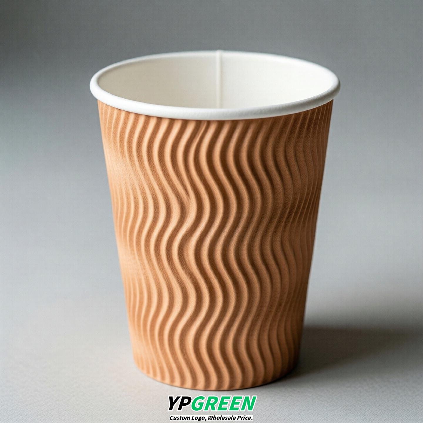 Apricot Embossed Paper Cups 10oz/12oz/16oz/20oz/22oz
