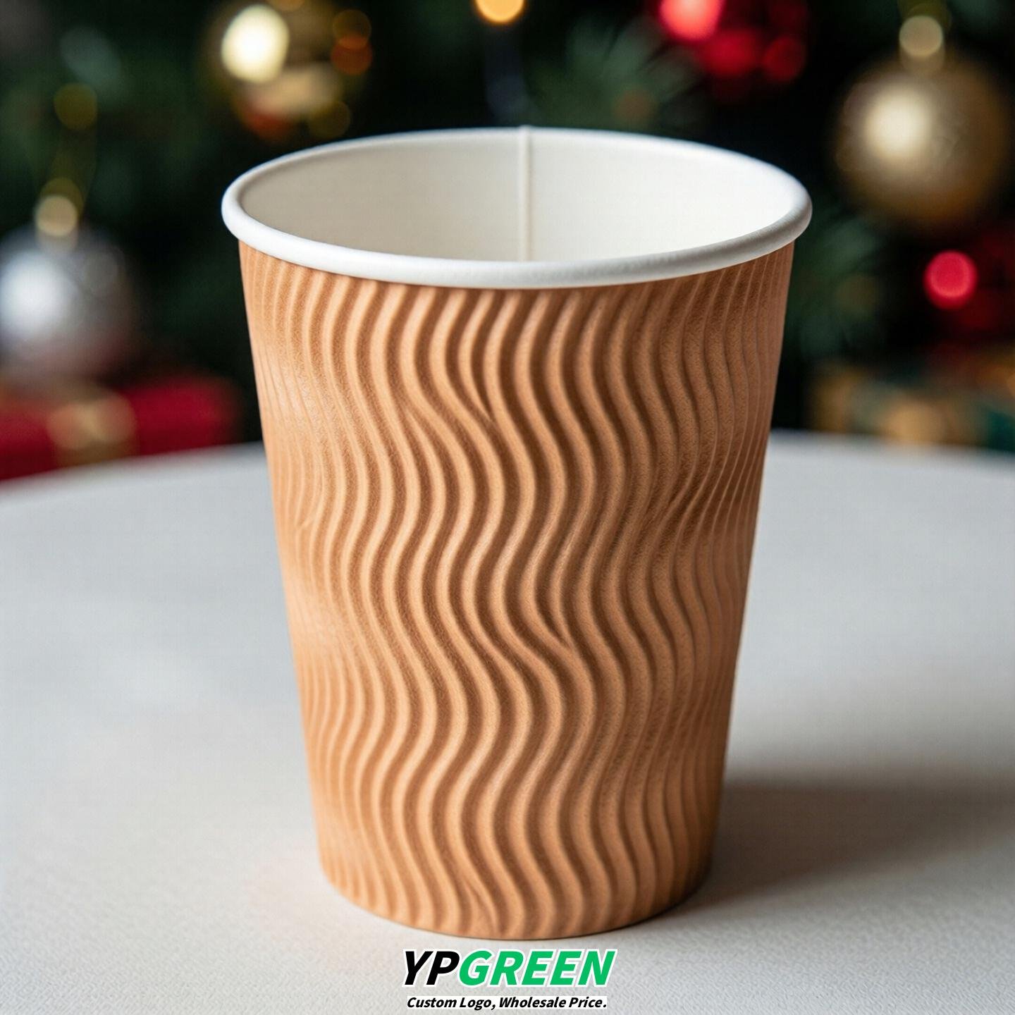 Apricot Embossed Paper Cups 10oz/12oz/16oz/20oz/22oz