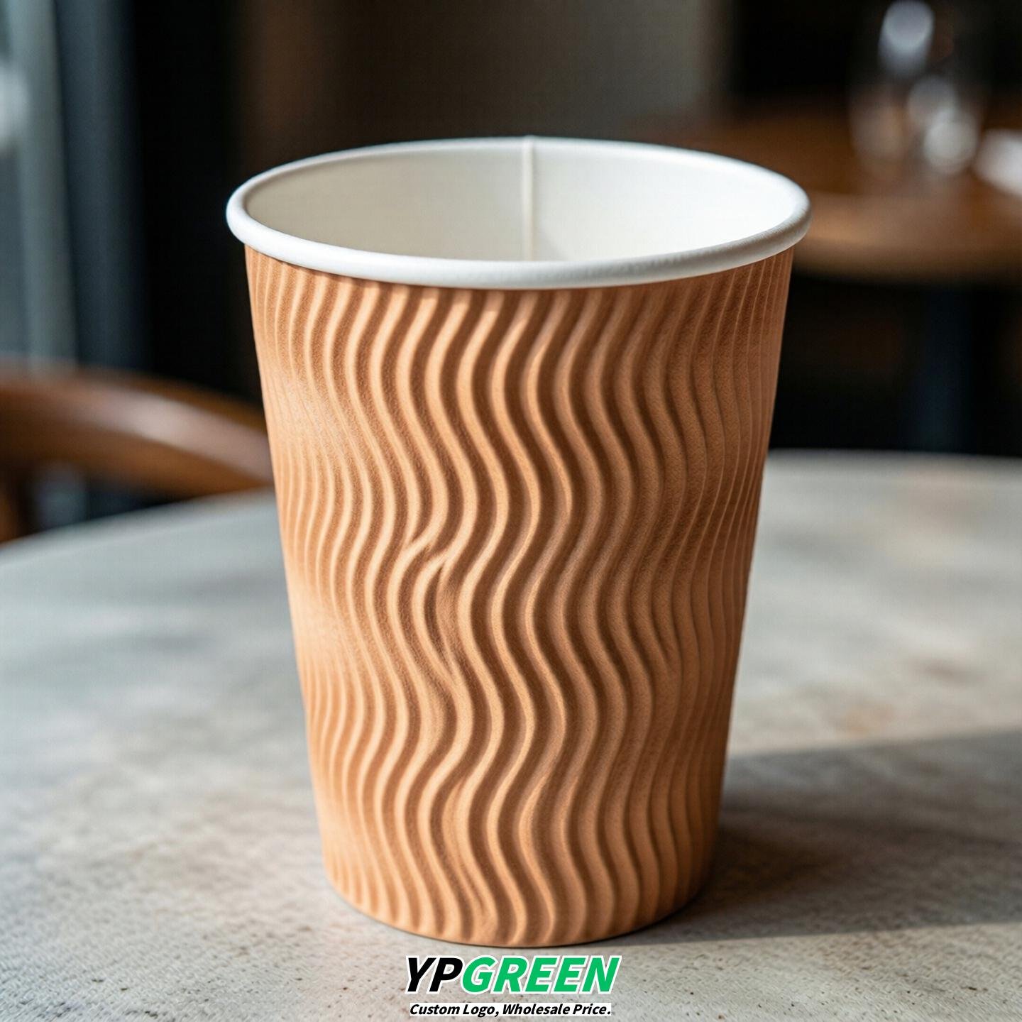 Apricot Embossed Paper Cups 10oz/12oz/16oz/20oz/22oz