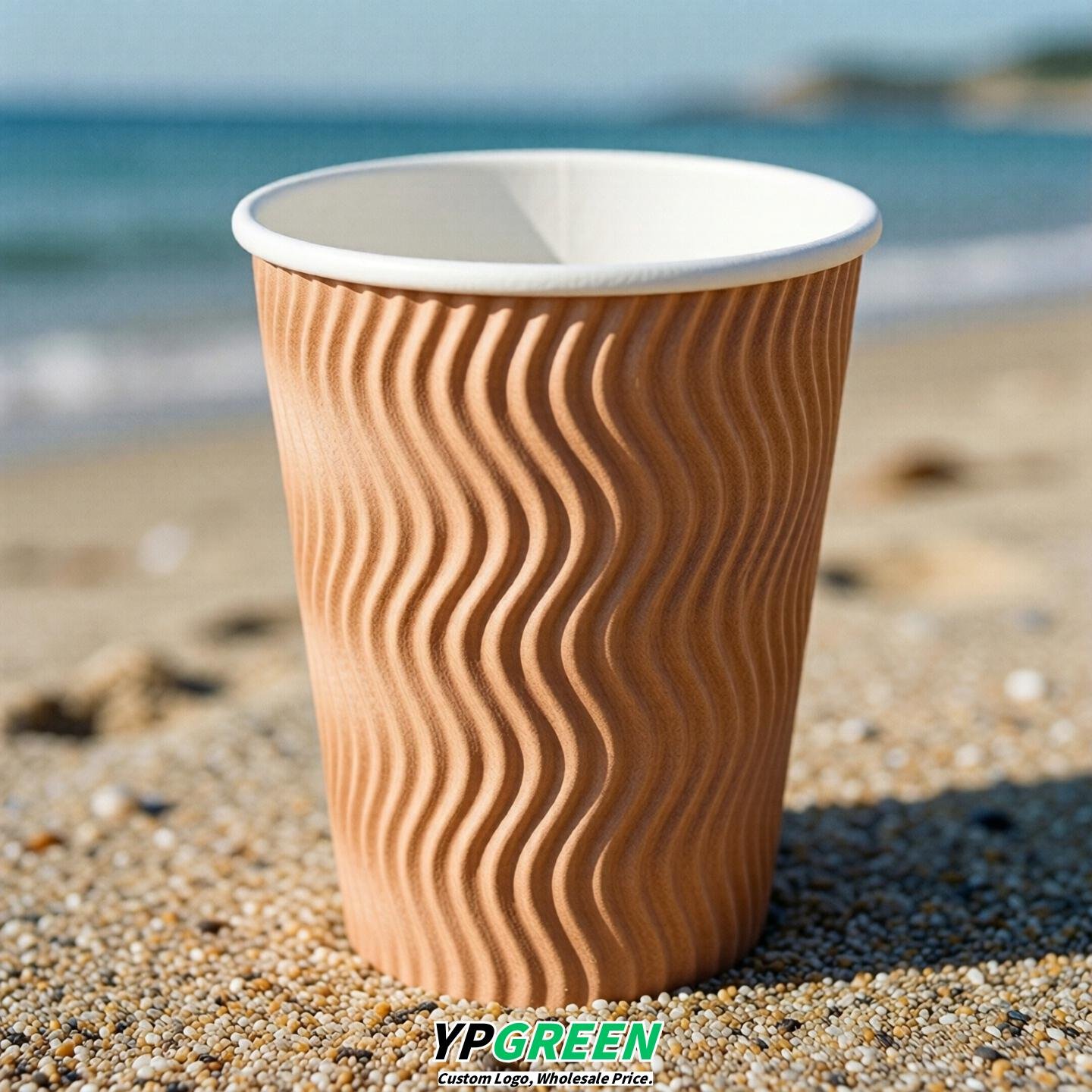 Apricot Embossed Paper Cups 10oz/12oz/16oz/20oz/22oz
