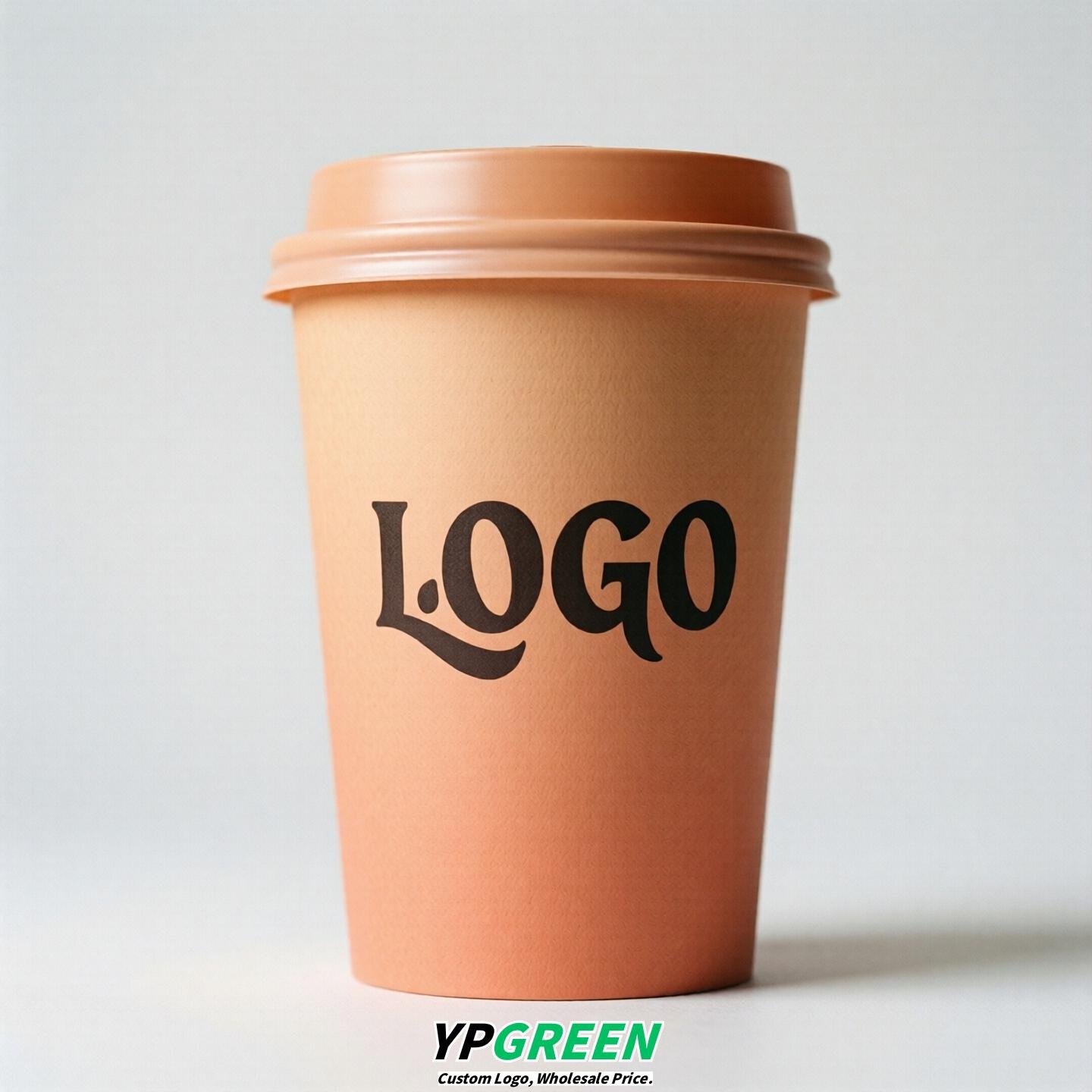 Apricot Gradient Paper Cups 8oz/10oz/12oz/16oz/20oz/22oz