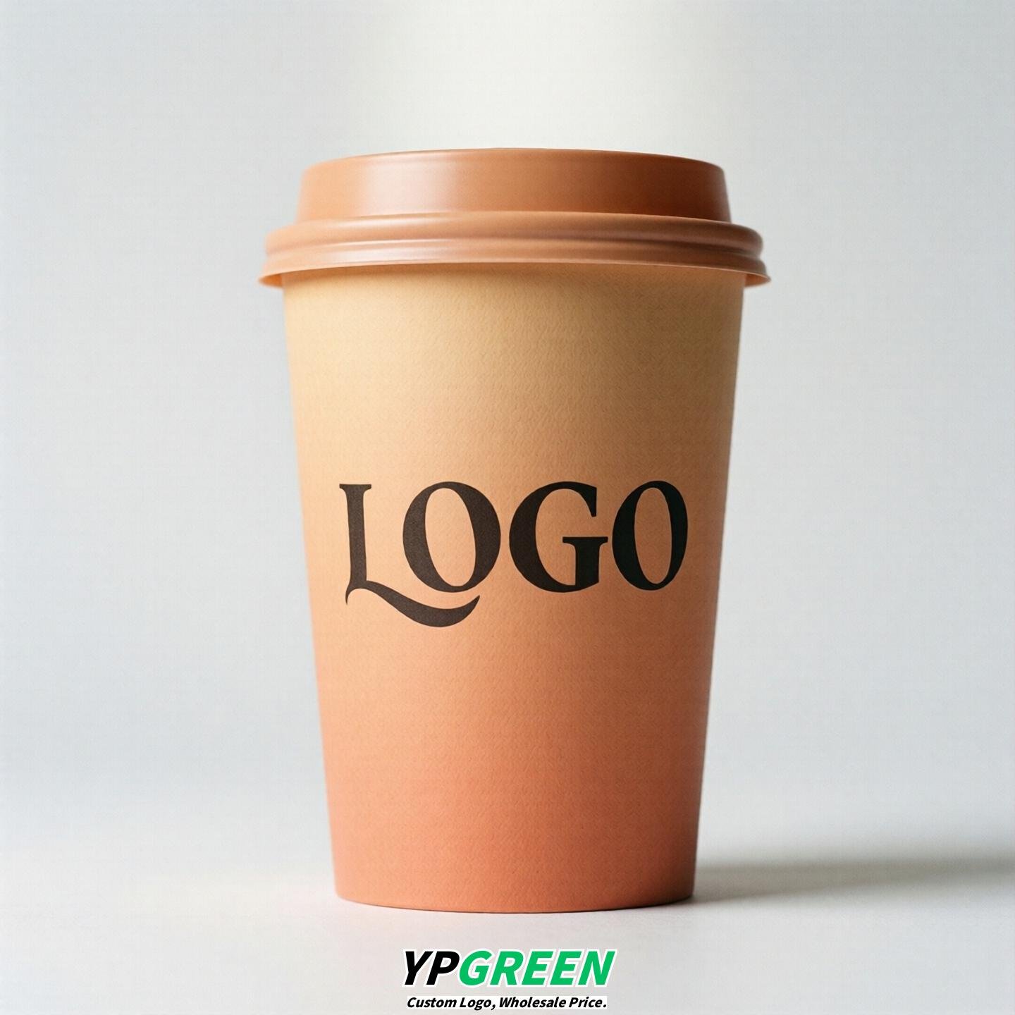 Apricot Gradient Paper Cups 8oz/10oz/12oz/16oz/20oz/22oz