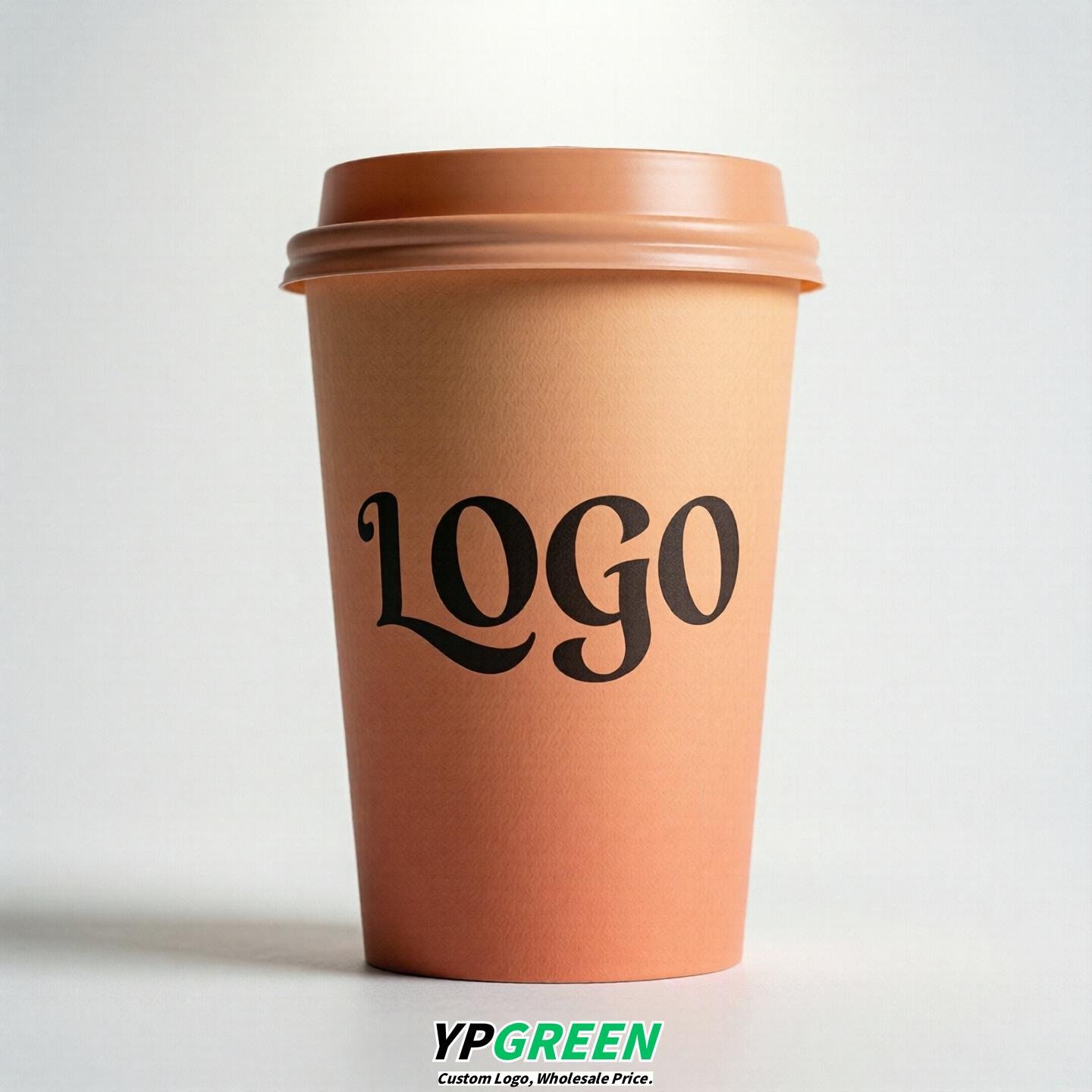 Apricot Gradient Paper Cups 8oz/10oz/12oz/16oz/20oz/22oz