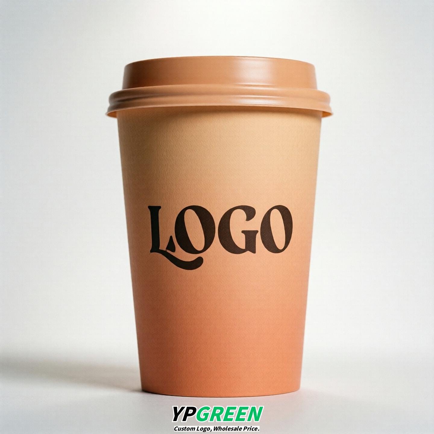 Apricot Gradient Paper Cups 8oz/10oz/12oz/16oz/20oz/22oz