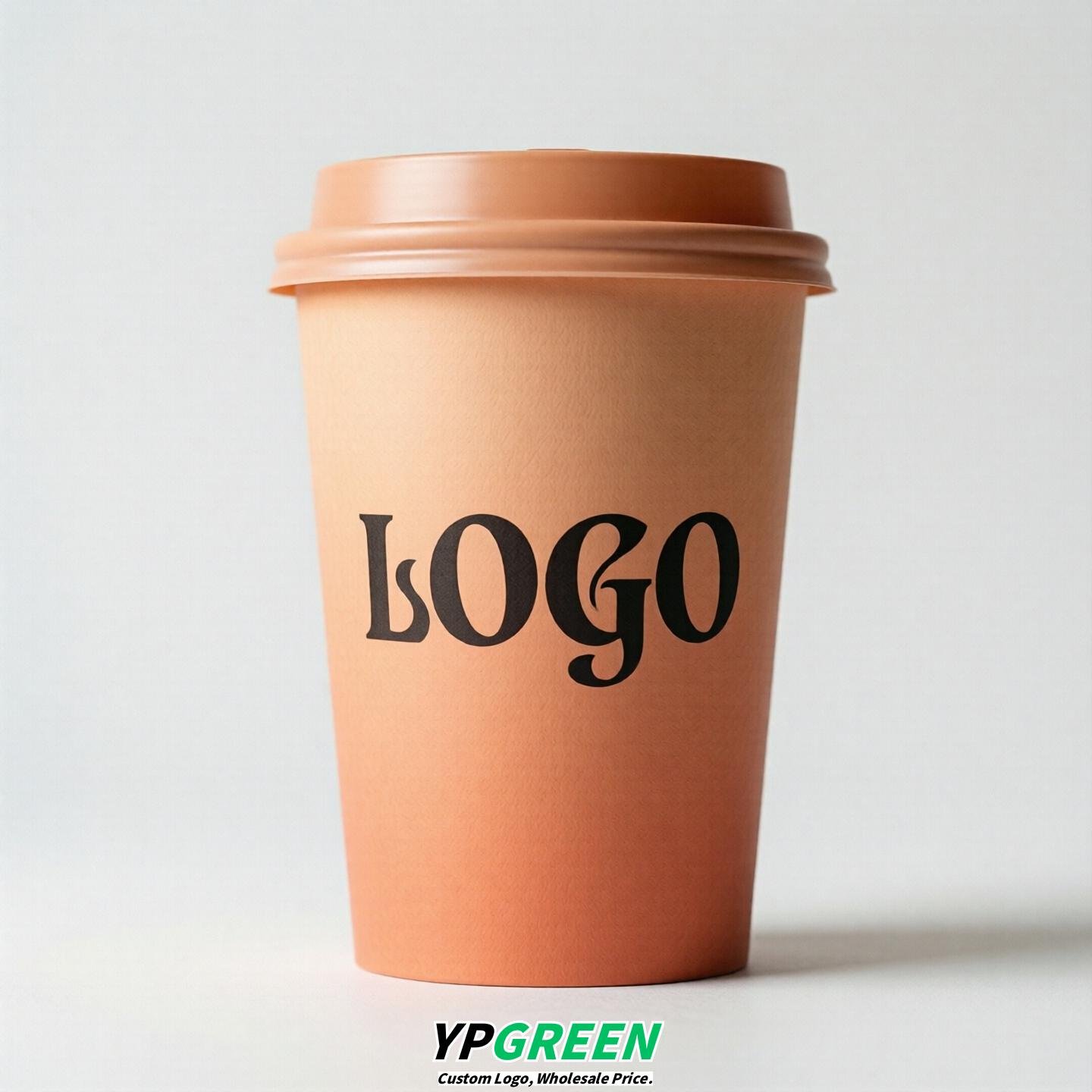 Apricot Gradient Paper Cups 8oz/10oz/12oz/16oz/20oz/22oz