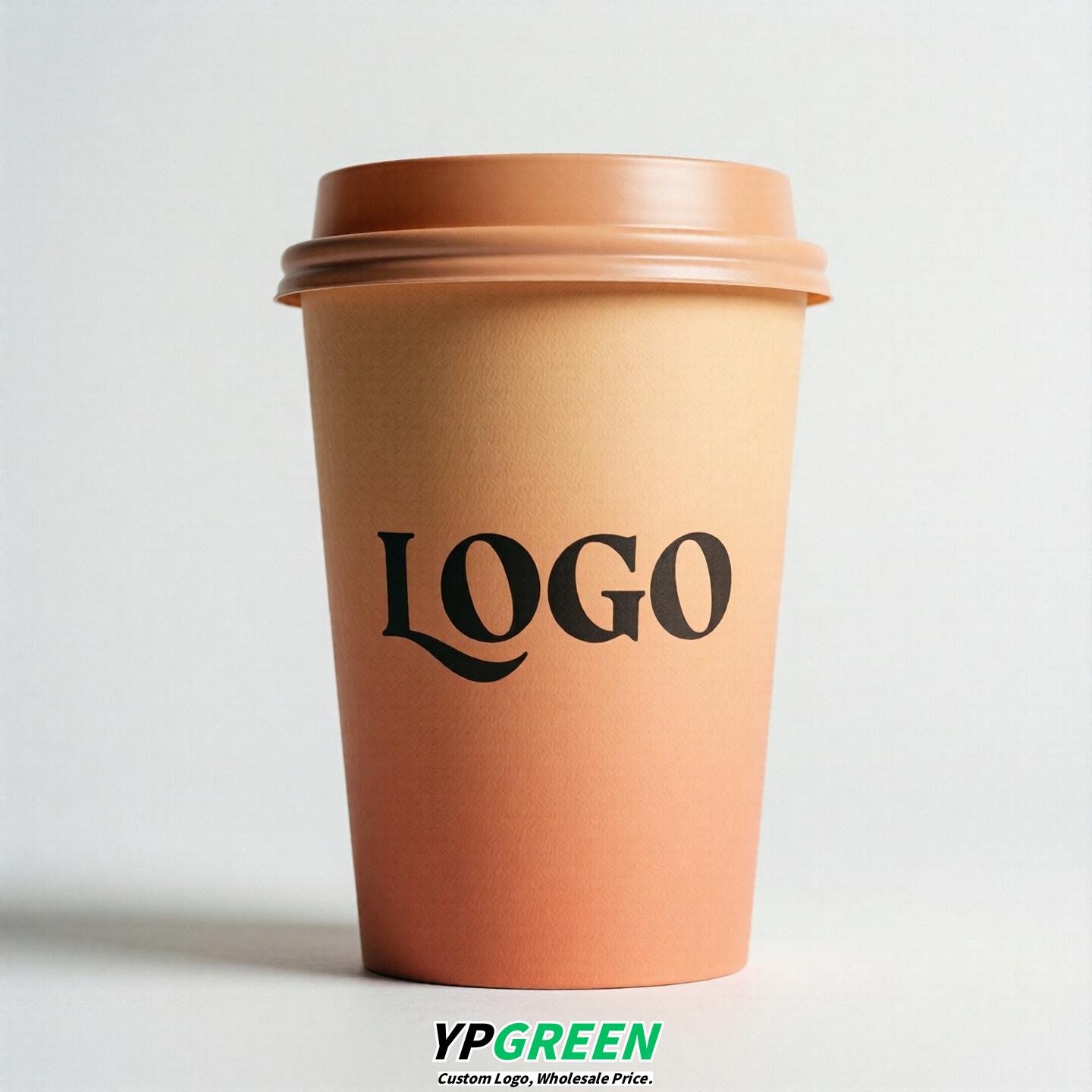 Apricot Gradient Paper Cups 8oz/10oz/12oz/16oz/20oz/22oz