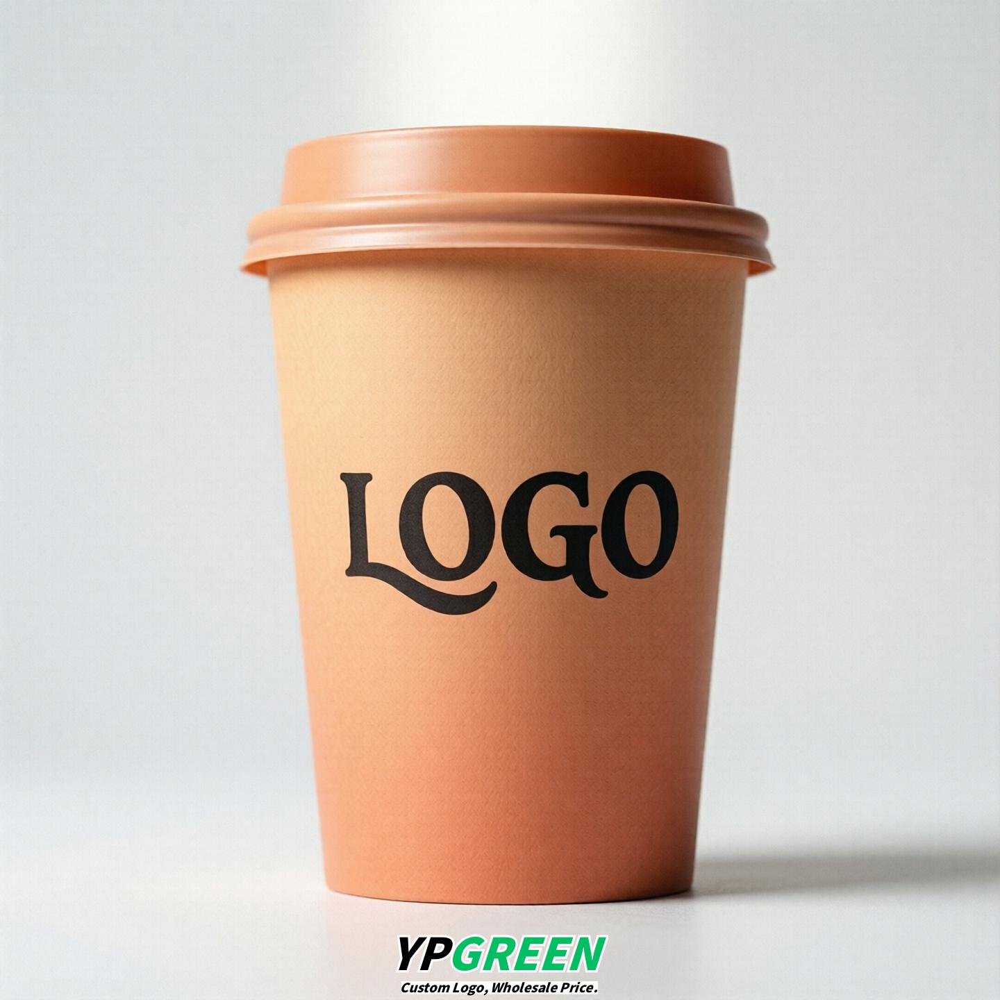 Apricot Gradient Paper Cups 8oz/10oz/12oz/16oz/20oz/22oz