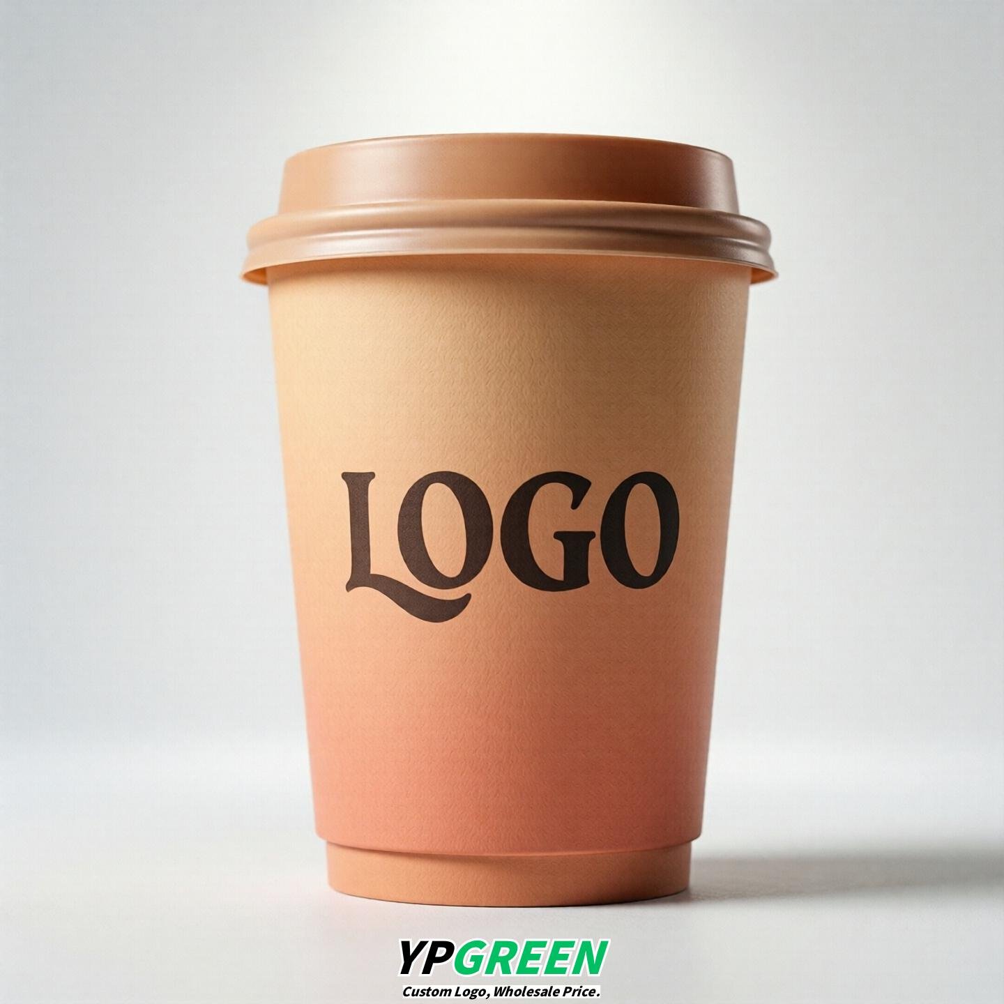 Apricot Gradient Paper Cups 8oz/10oz/12oz/16oz/20oz/22oz