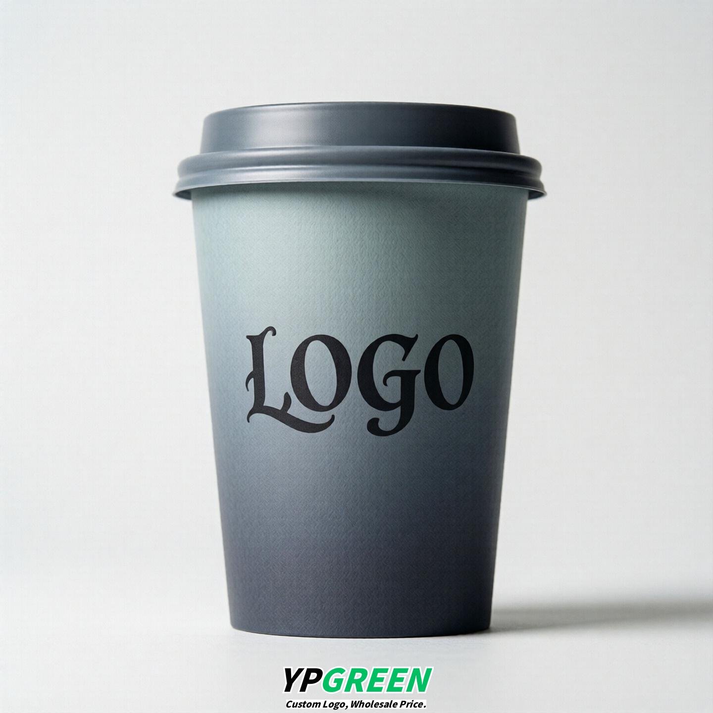 Aurora Gray Gradient Paper Cups 8oz/10oz/12oz/16oz/20oz/22oz