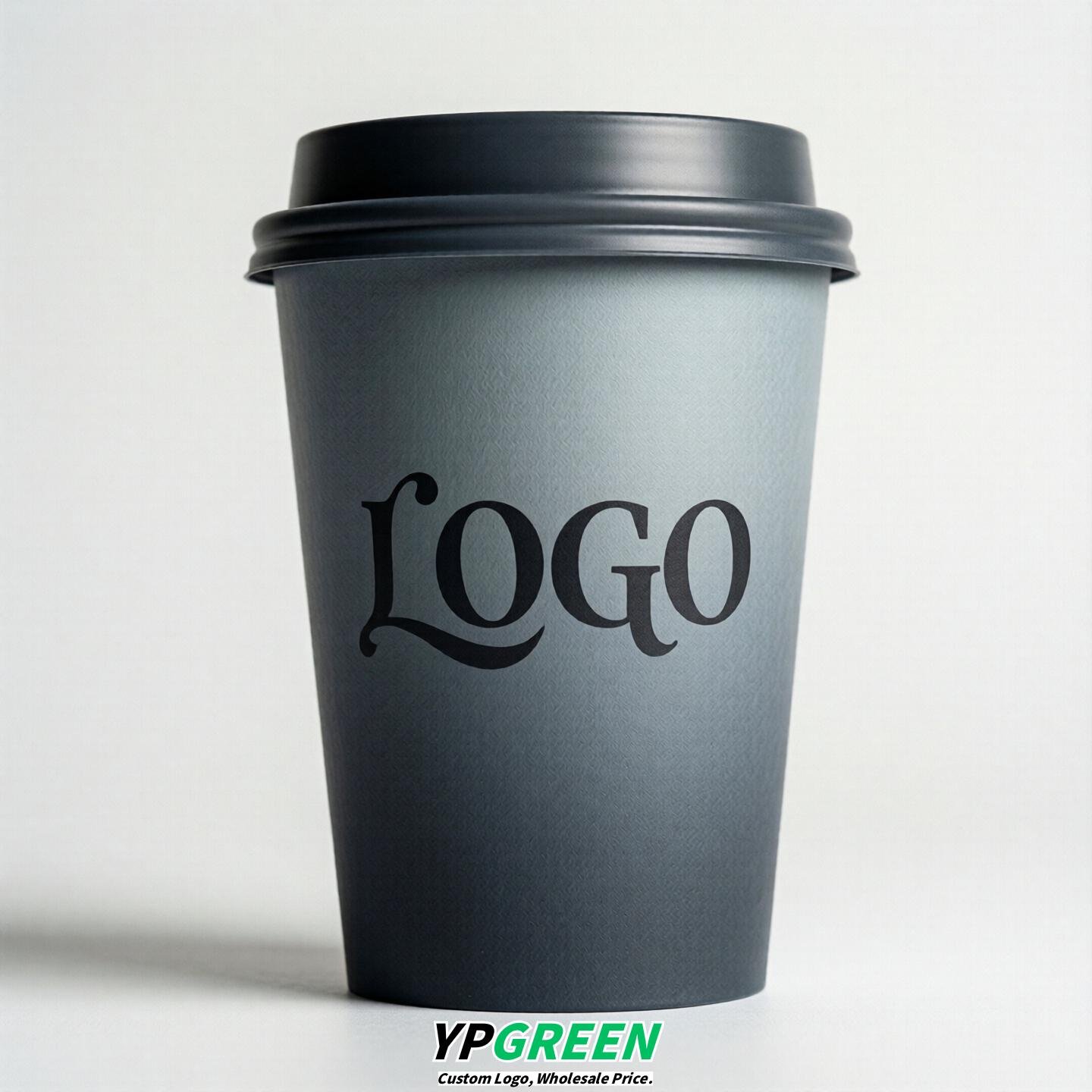 Aurora Gray Gradient Paper Cups 8oz/10oz/12oz/16oz/20oz/22oz