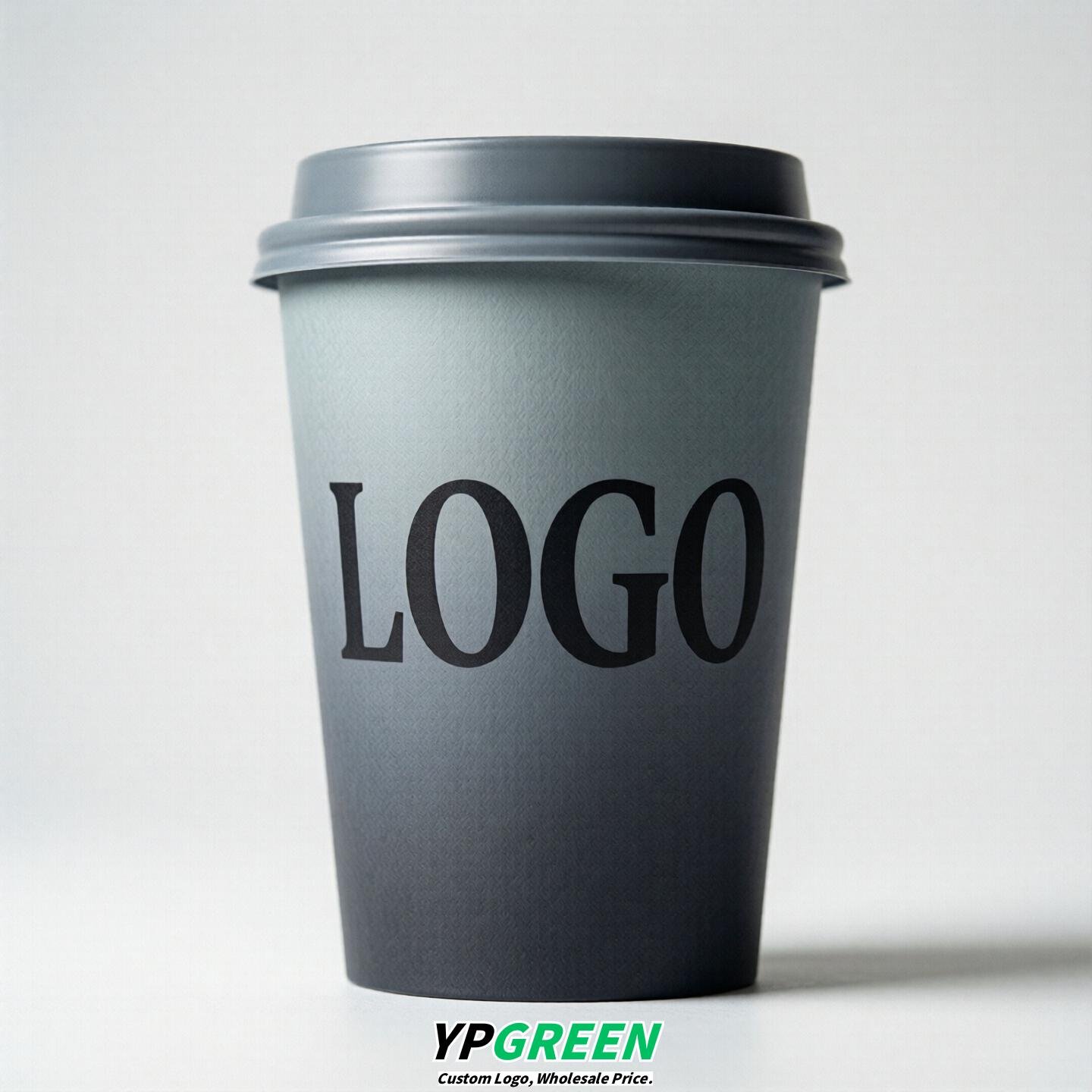 Aurora Gray Gradient Paper Cups 8oz/10oz/12oz/16oz/20oz/22oz