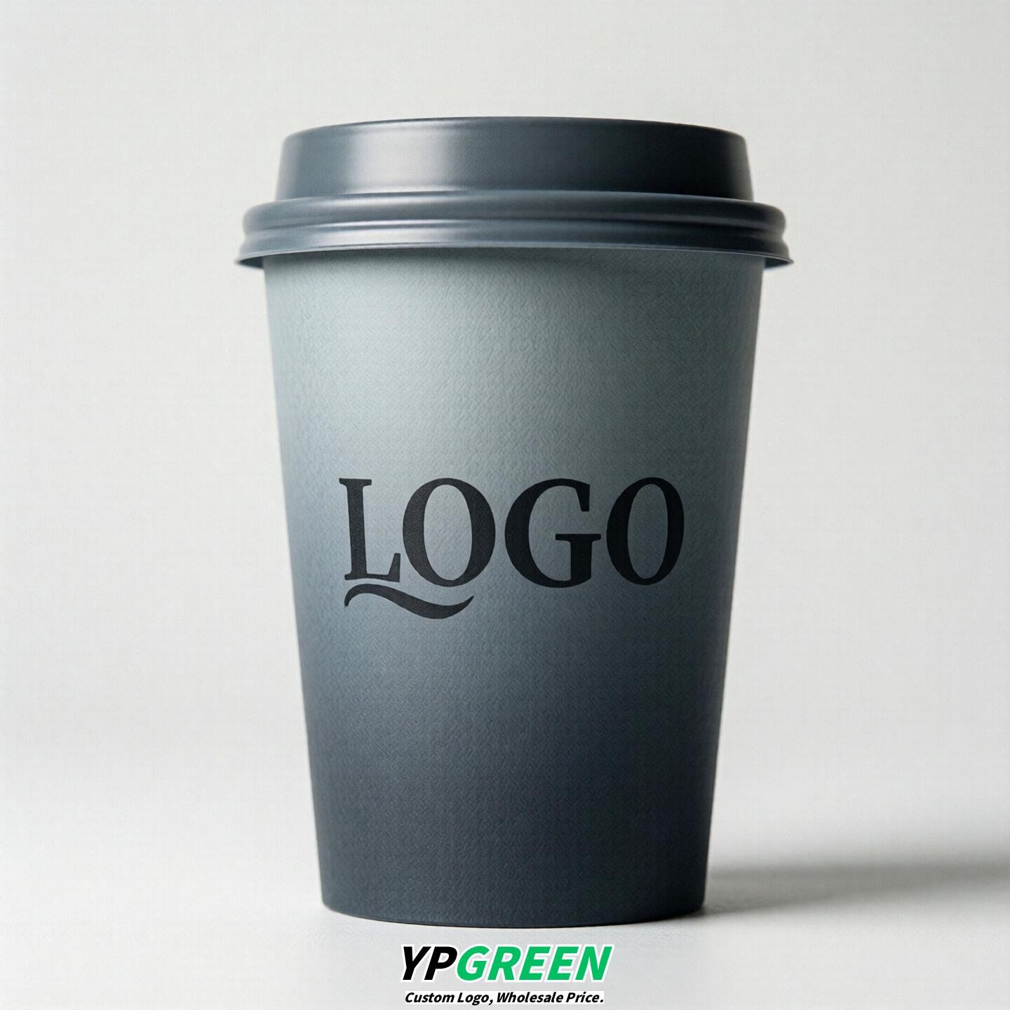 Aurora Gray Gradient Paper Cups 8oz/10oz/12oz/16oz/20oz/22oz