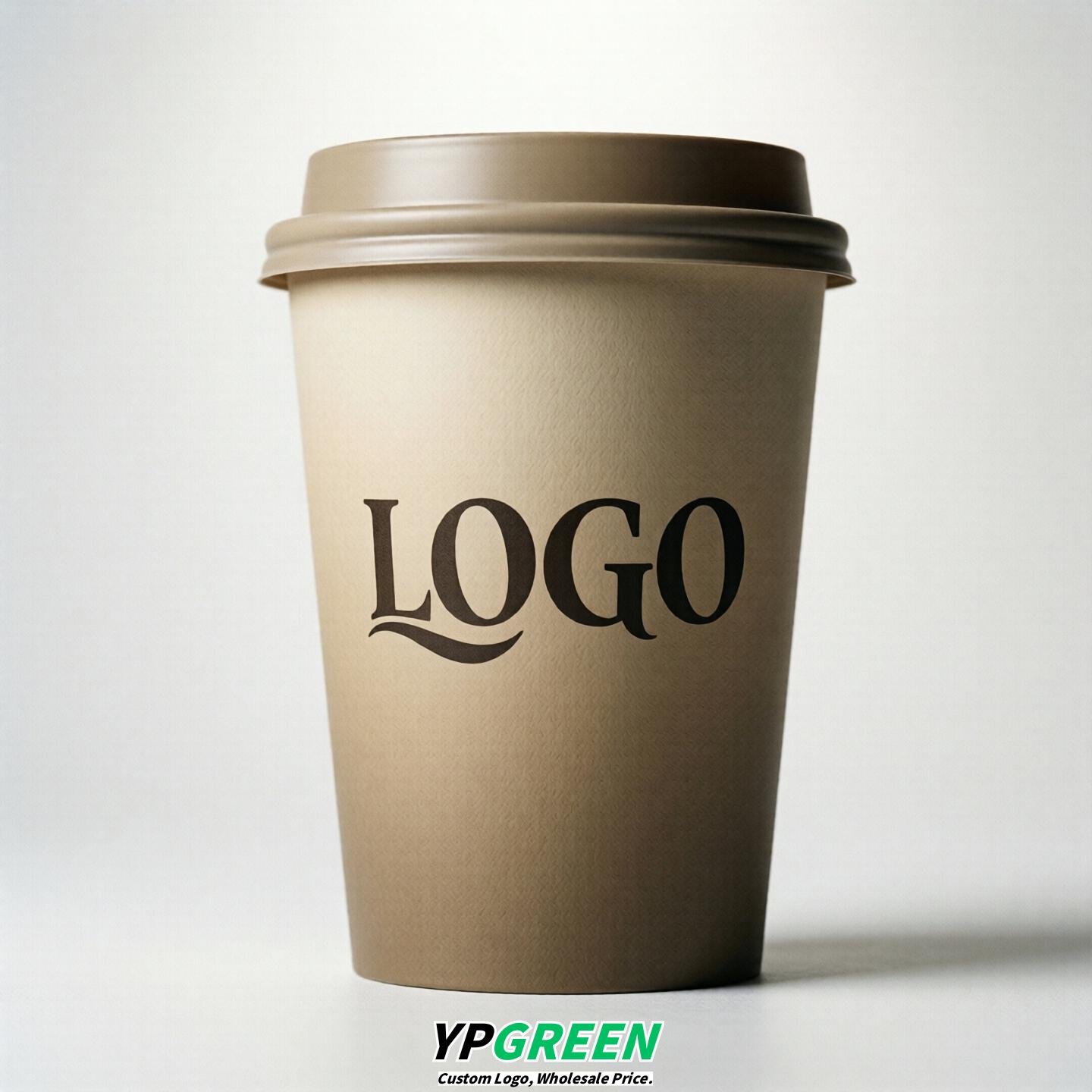 Beige Gradient Paper Cups 8oz/10oz/12oz/16oz/20oz/22oz