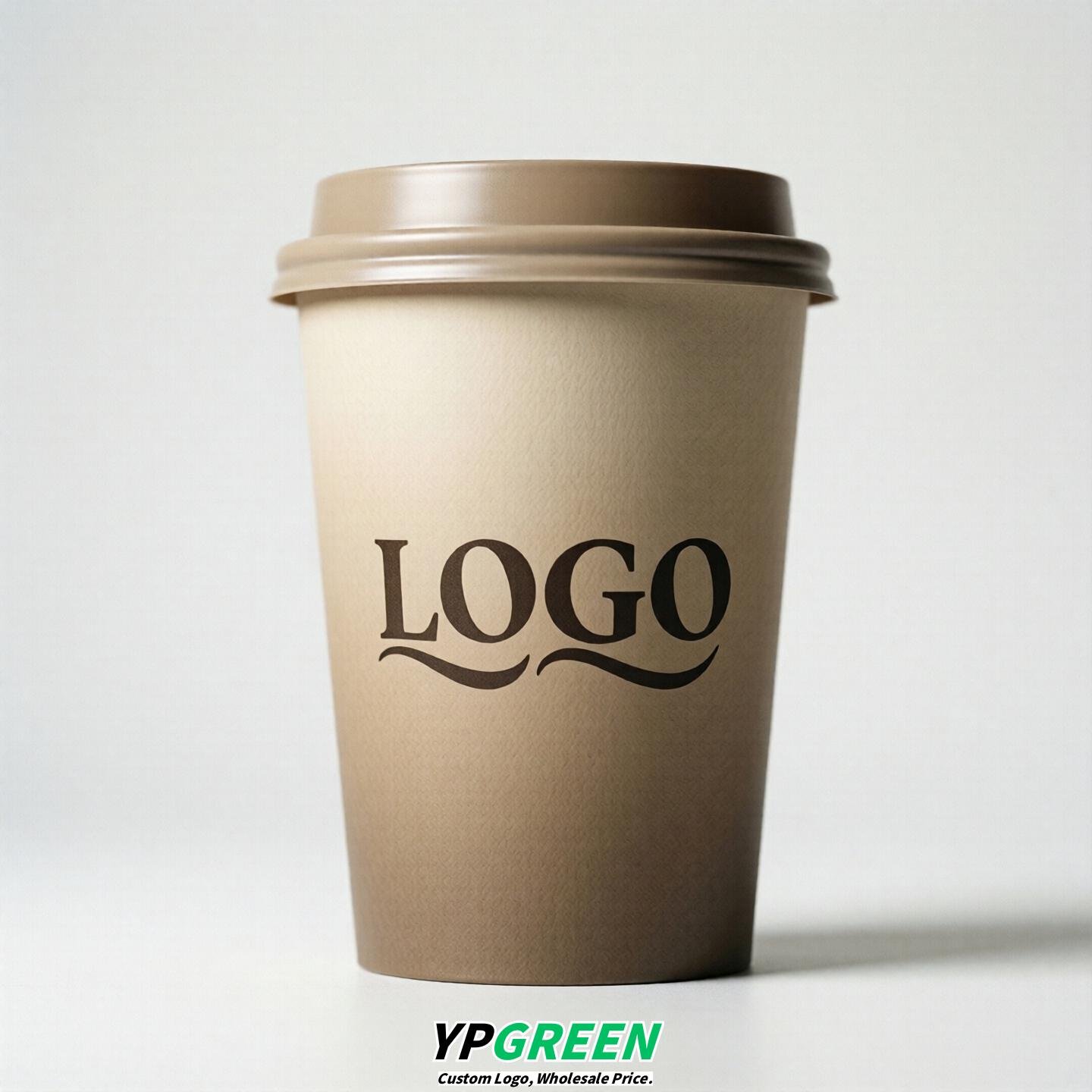 Beige Gradient Paper Cups 8oz/10oz/12oz/16oz/20oz/22oz