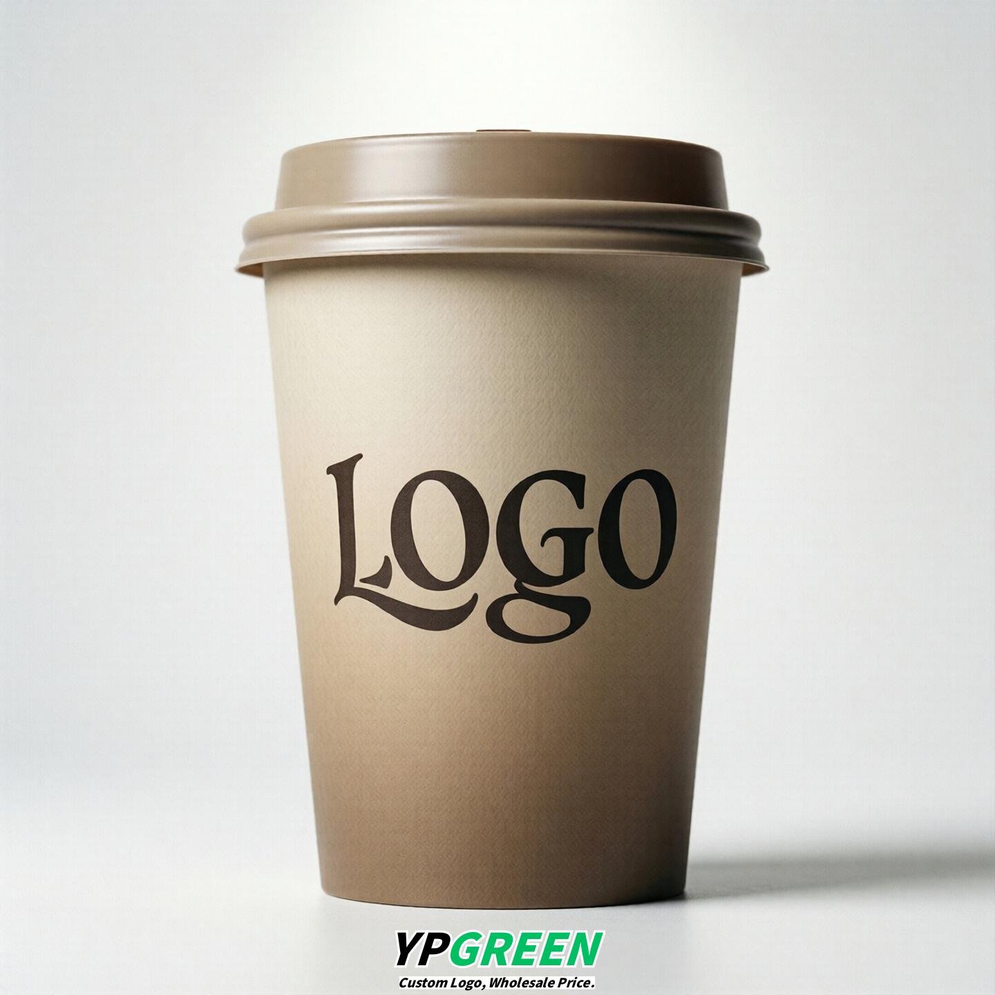 Beige Gradient Paper Cups 8oz/10oz/12oz/16oz/20oz/22oz
