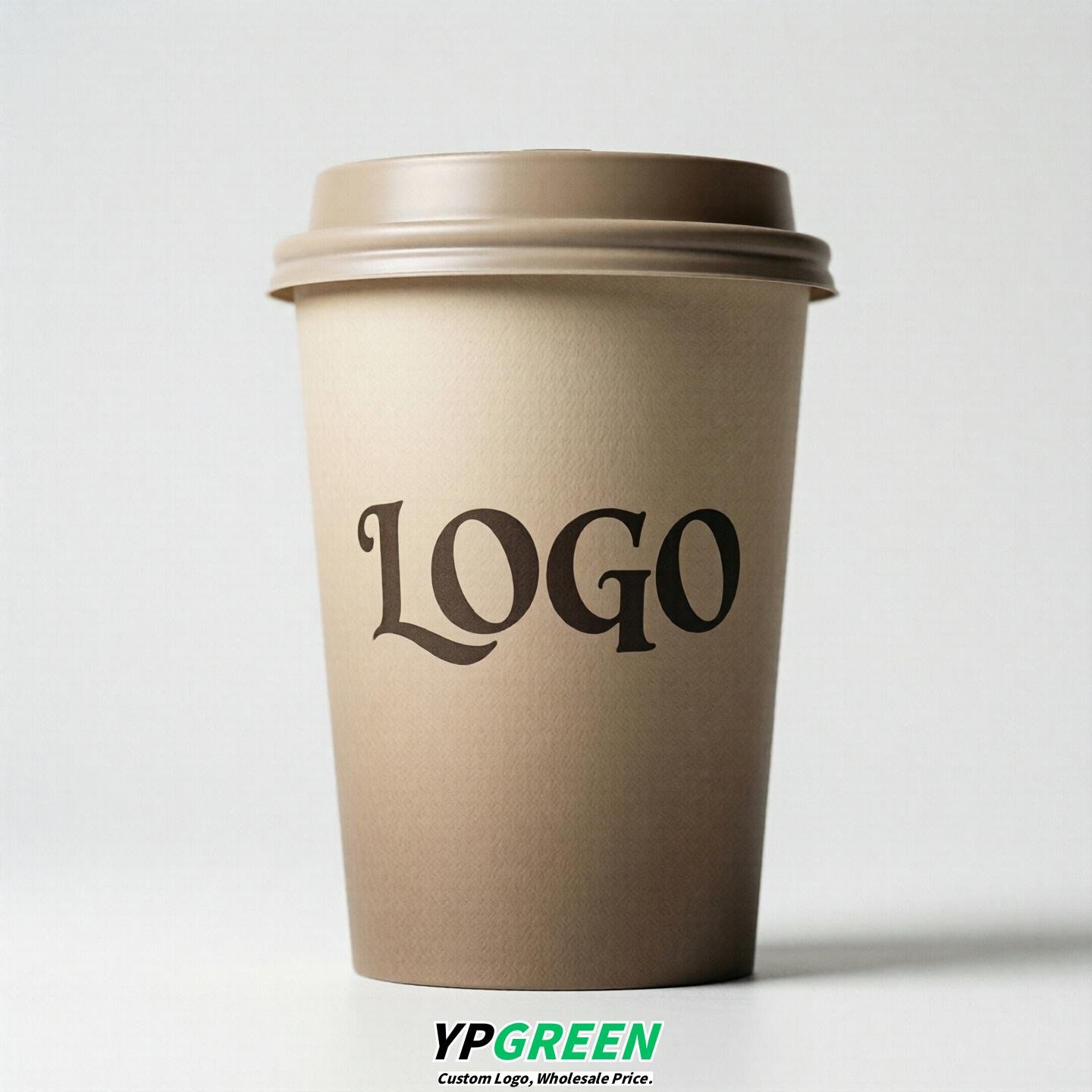 Beige Gradient Paper Cups 8oz/10oz/12oz/16oz/20oz/22oz