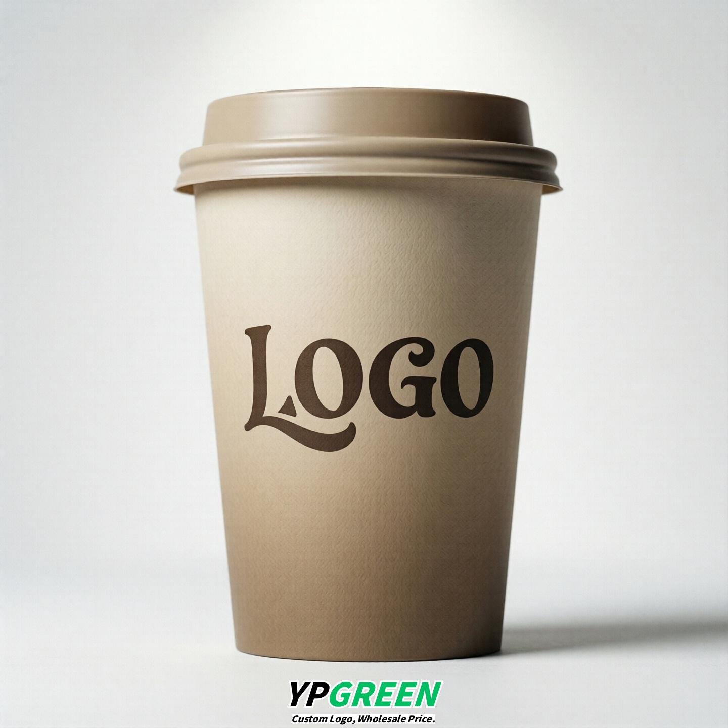 Beige Gradient Paper Cups 8oz/10oz/12oz/16oz/20oz/22oz