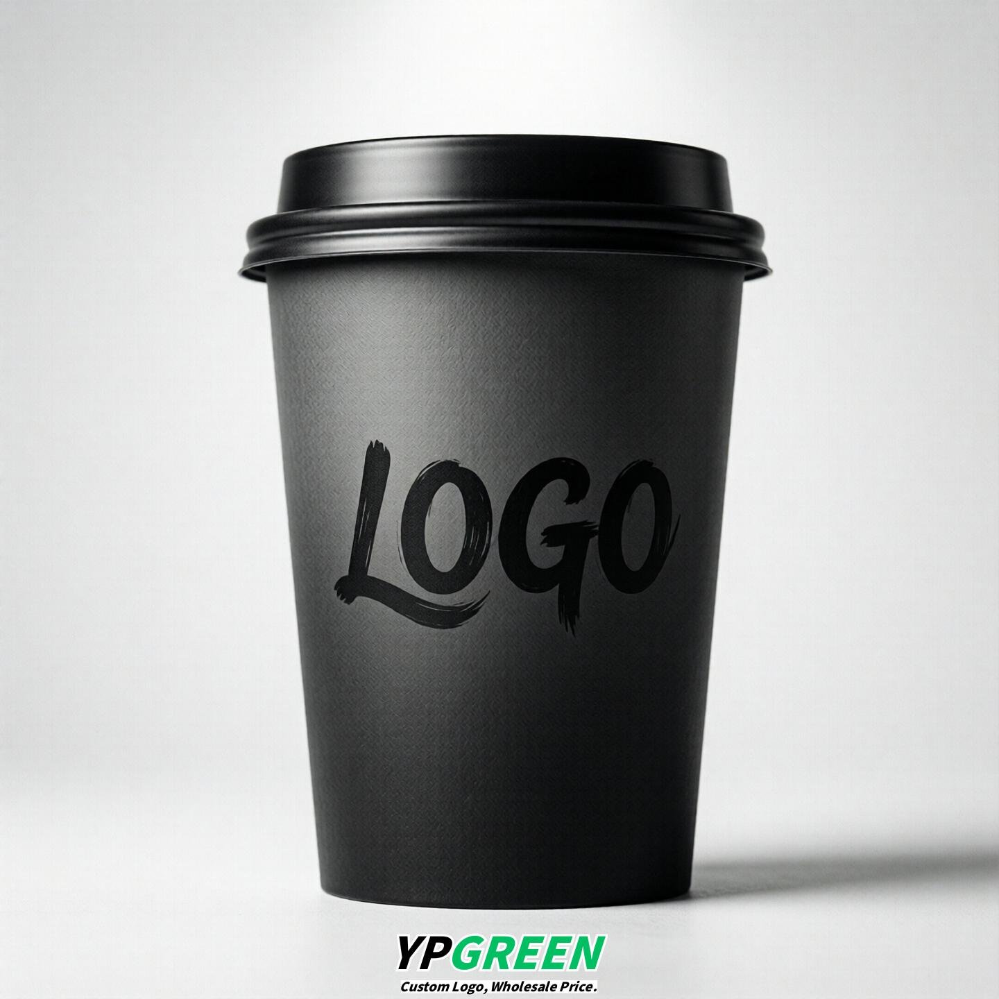 Black Gradient Paper Cups 8oz/10oz/12oz/16oz/20oz/22oz