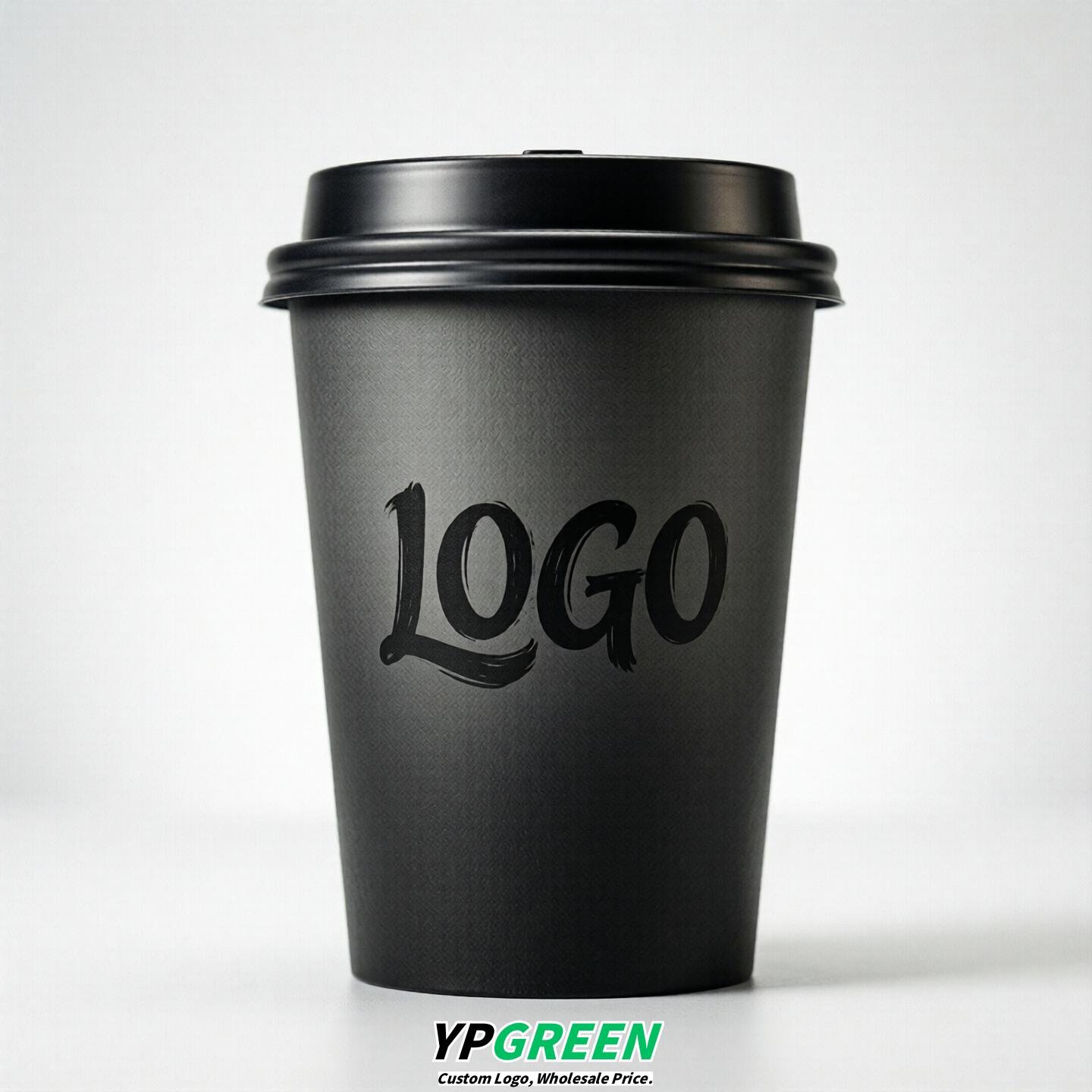 Black Gradient Paper Cups 8oz/10oz/12oz/16oz/20oz/22oz