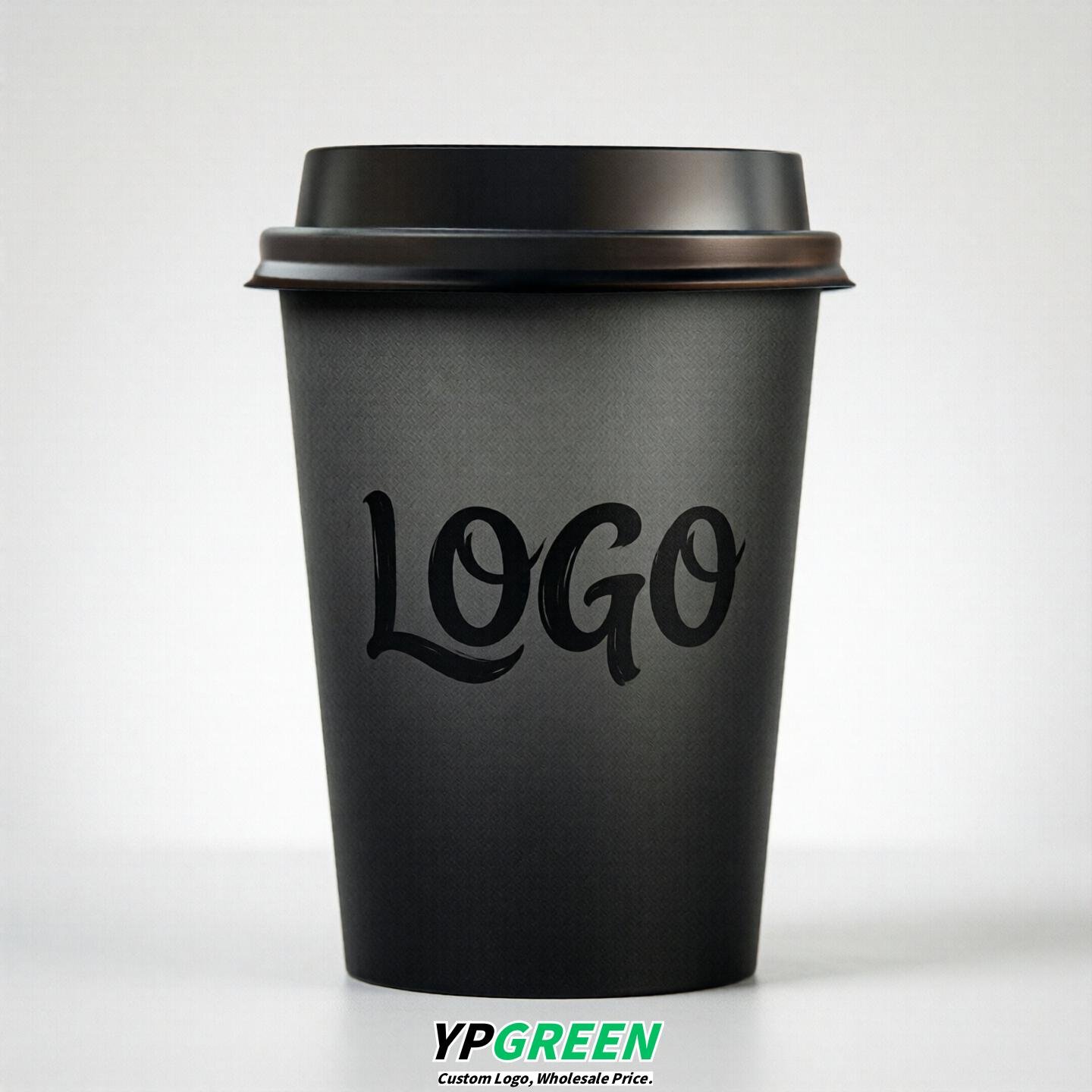 Black Gradient Paper Cups 8oz/10oz/12oz/16oz/20oz/22oz