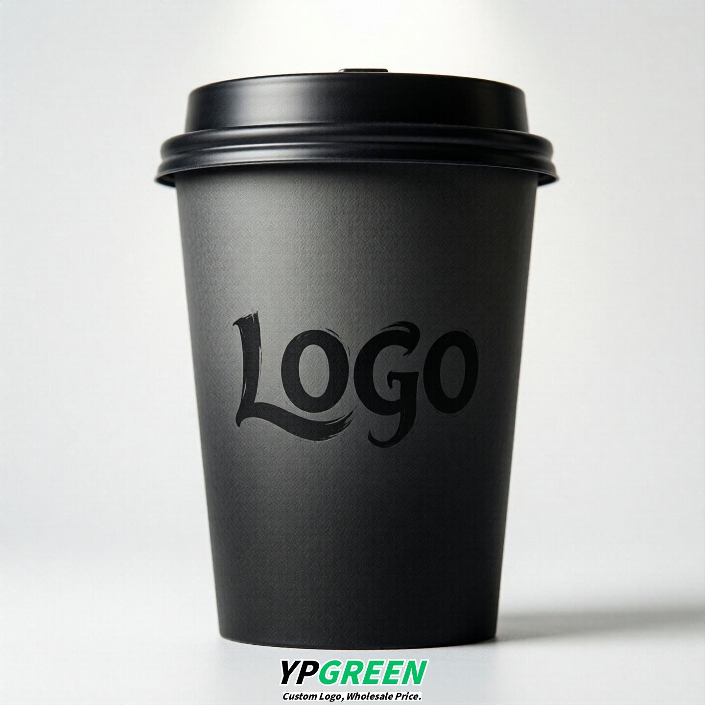 Black Gradient Paper Cups 8oz/10oz/12oz/16oz/20oz/22oz