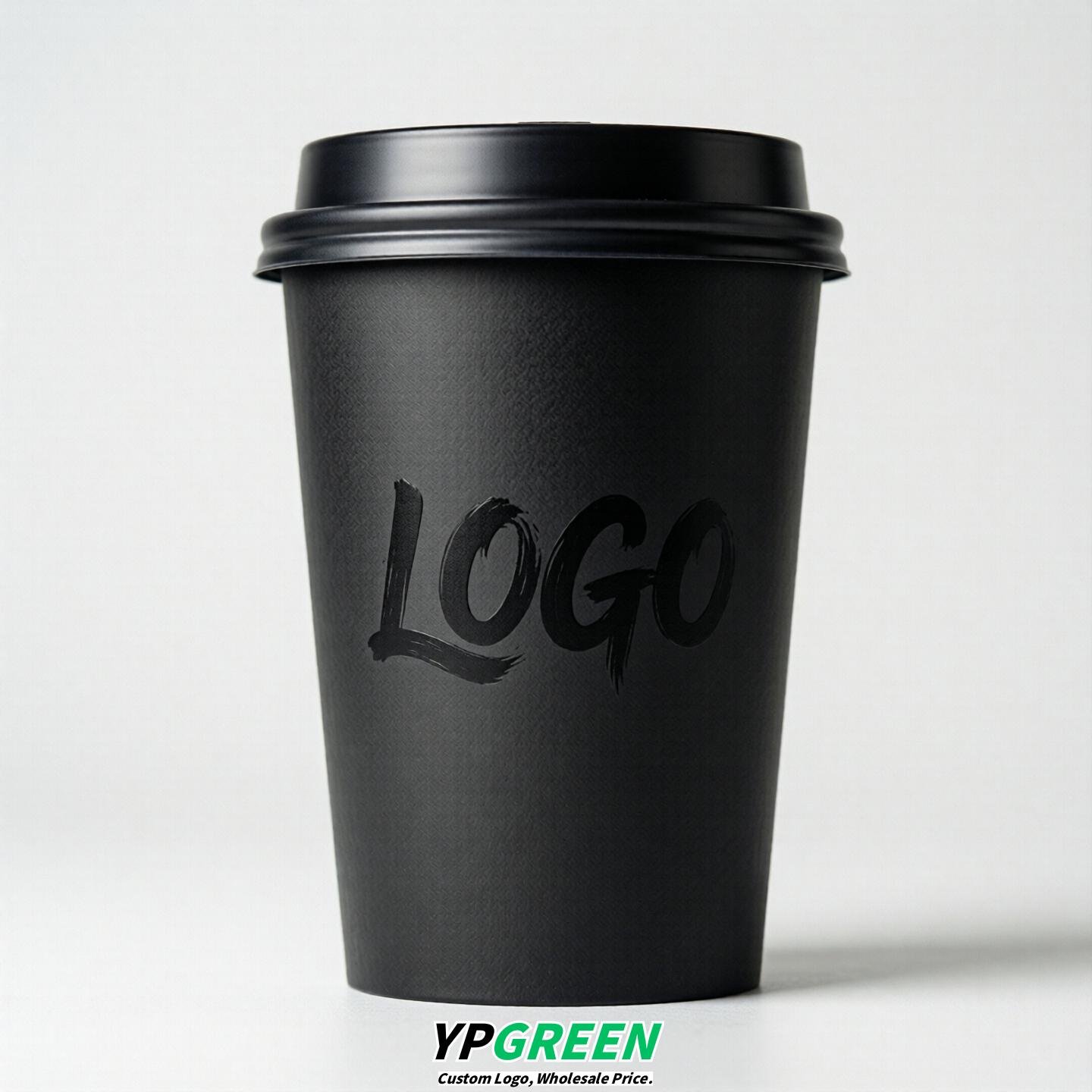 Black Gradient Paper Cups 8oz/10oz/12oz/16oz/20oz/22oz