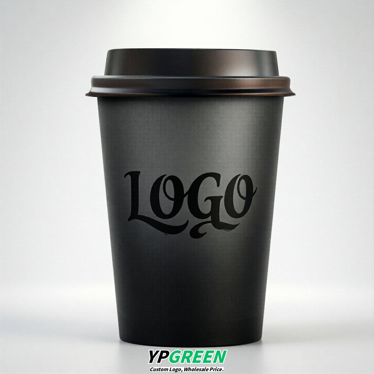 Black Gradient Paper Cups 8oz/10oz/12oz/16oz/20oz/22oz