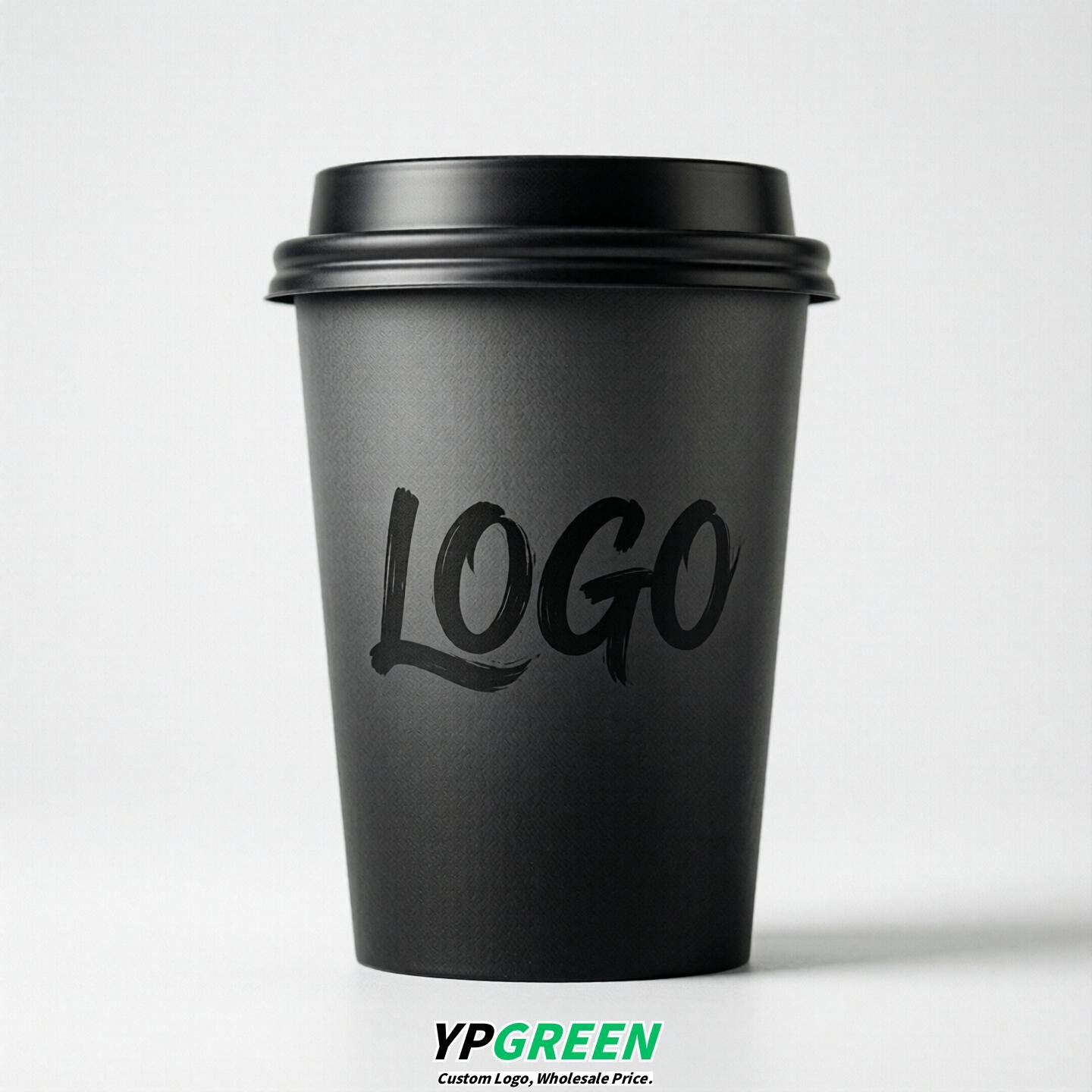 Black Gradient Paper Cups 8oz/10oz/12oz/16oz/20oz/22oz