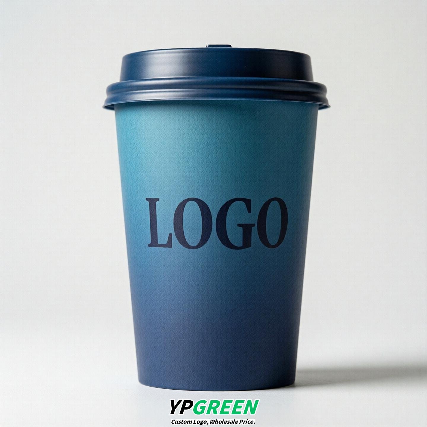 Blue Gradient Paper Cups 8oz/10oz/12oz/16oz/20oz/22oz