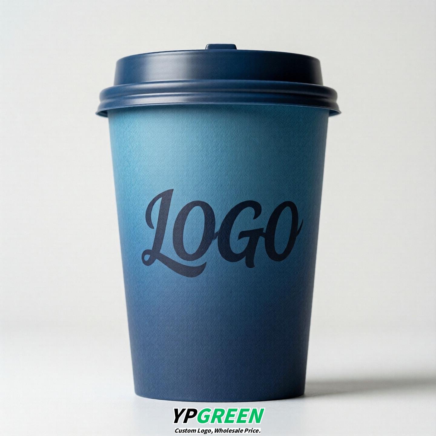 Blue Gradient Paper Cups 8oz/10oz/12oz/16oz/20oz/22oz