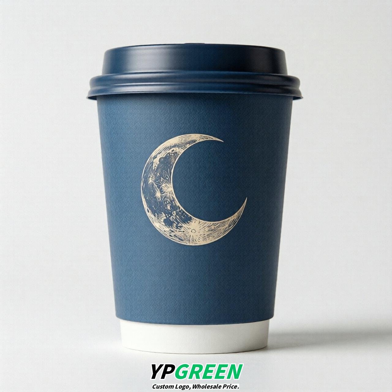Blue Moon Paper Cups with Lids 8-24oz