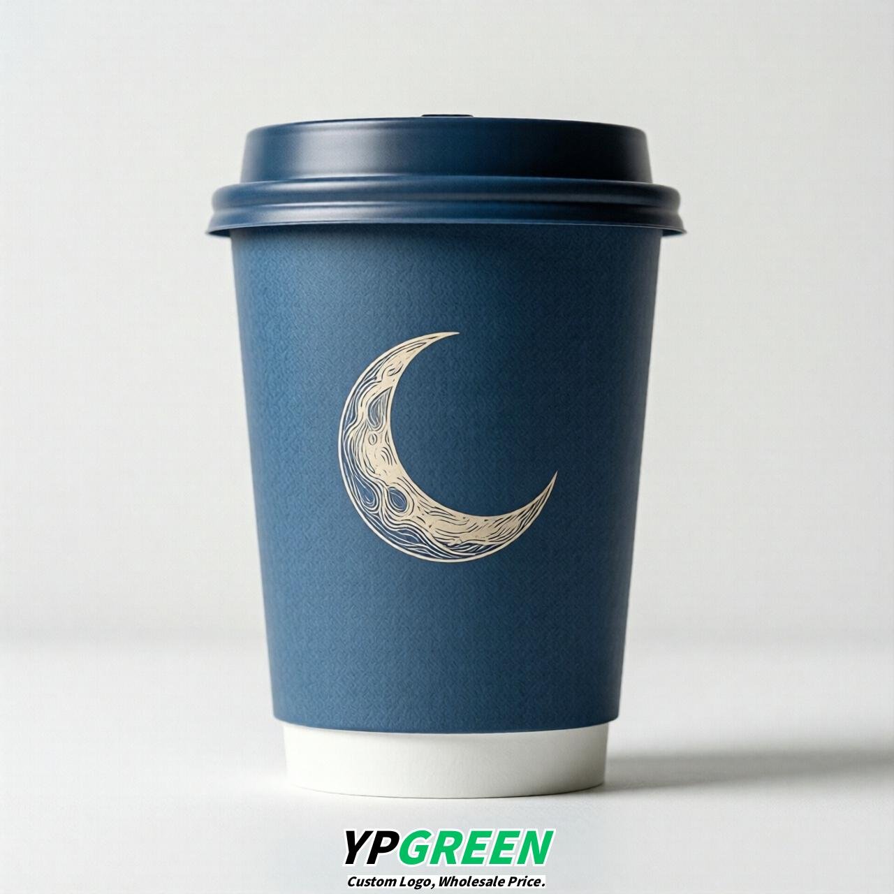Blue Moon Paper Cups with Lids 8-24oz