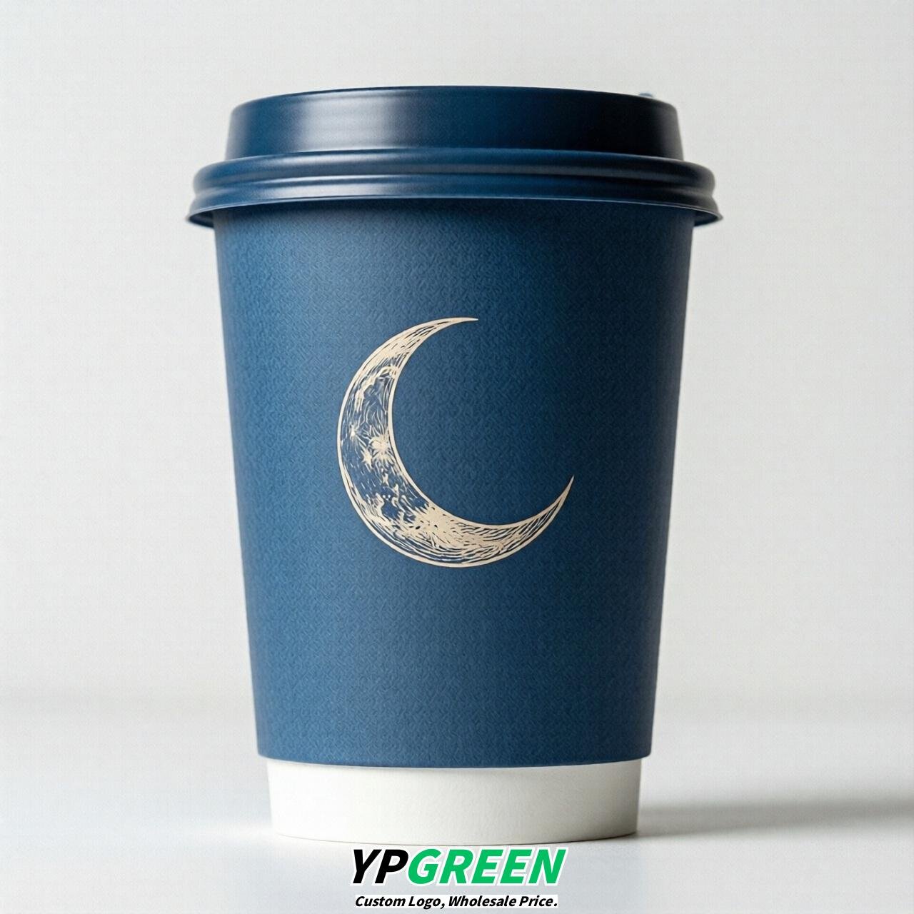 Blue Moon Paper Cups with Lids 8-24oz