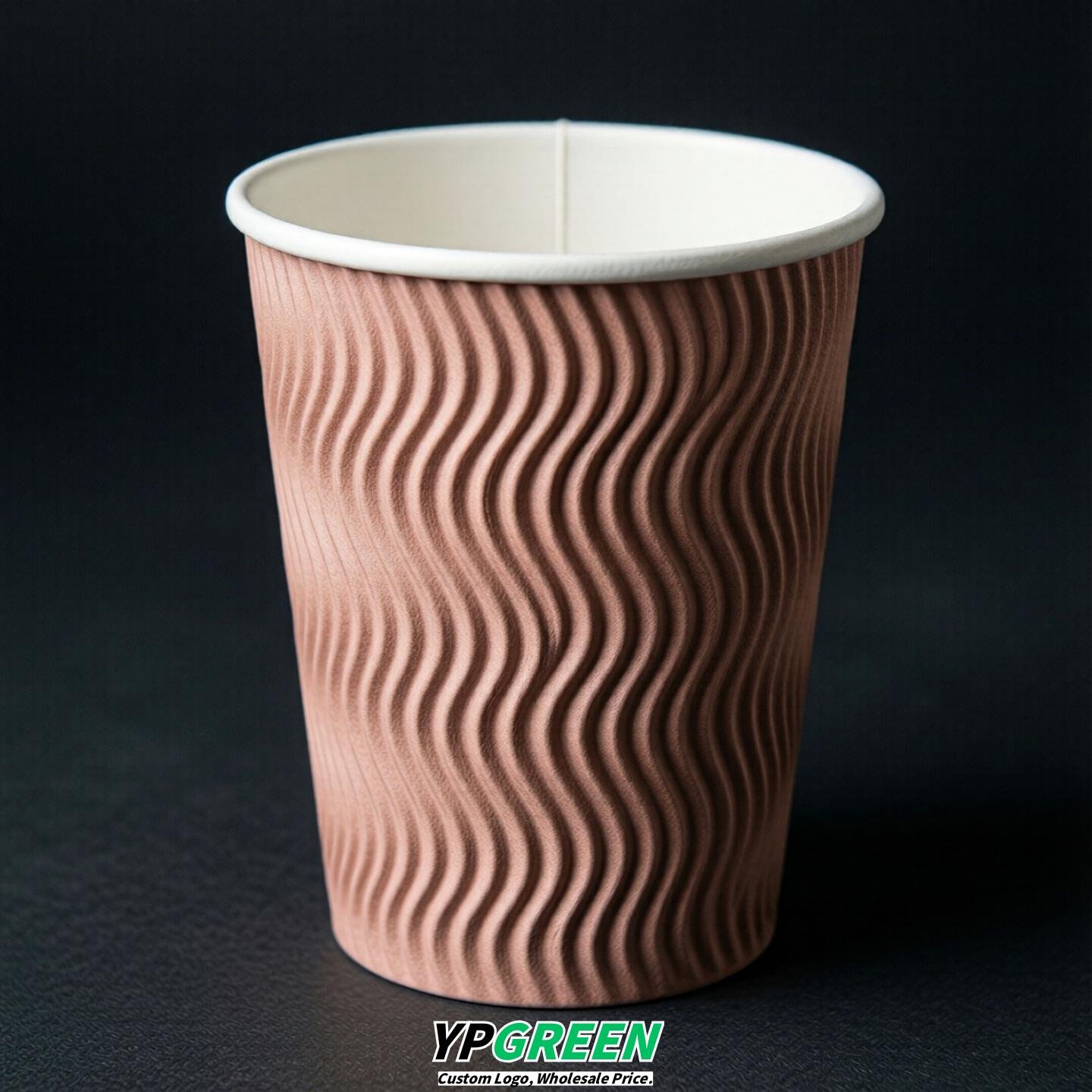 Blush Embossed Paper Cups 10oz/12oz/16oz/20oz/22oz