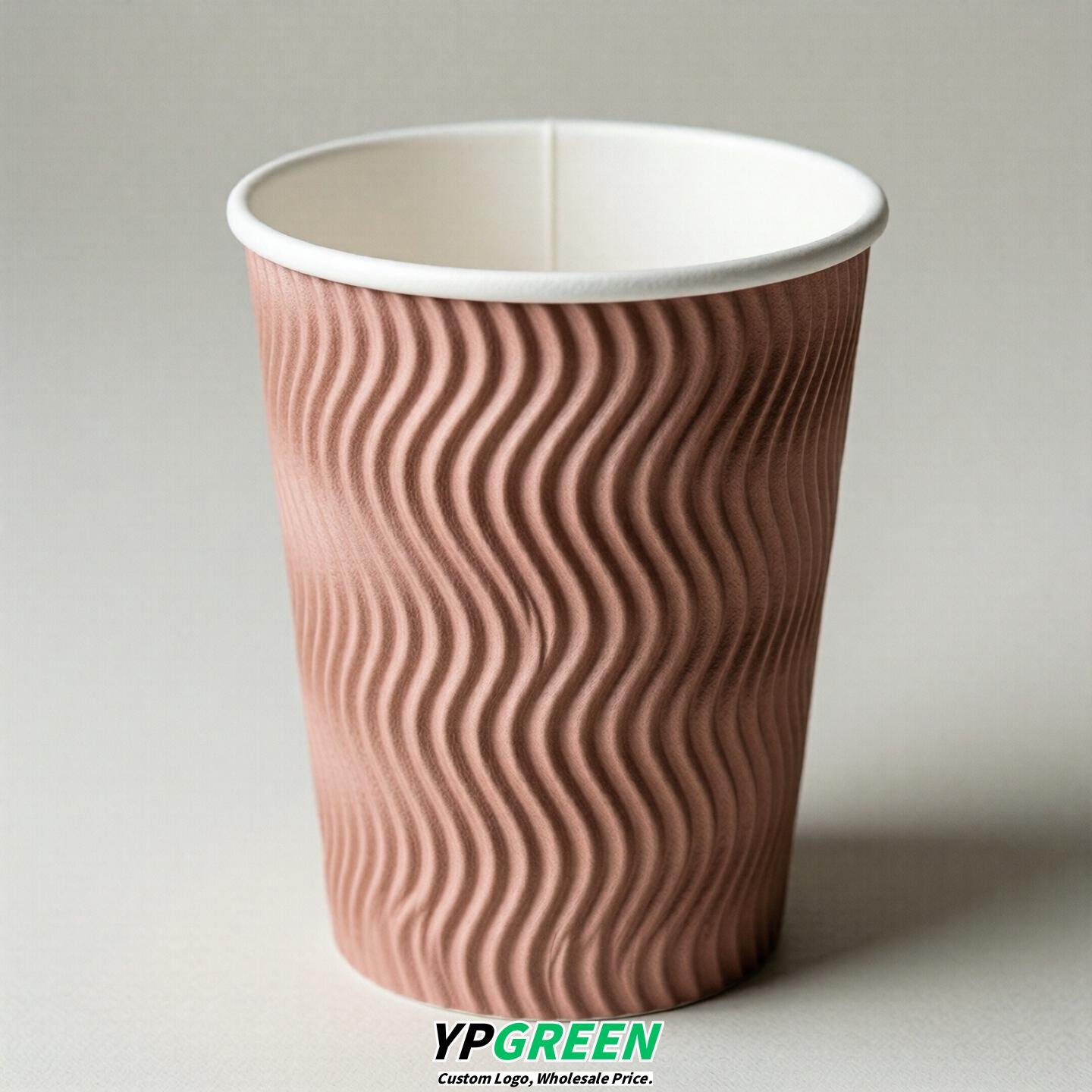 Blush Embossed Paper Cups 10oz/12oz/16oz/20oz/22oz