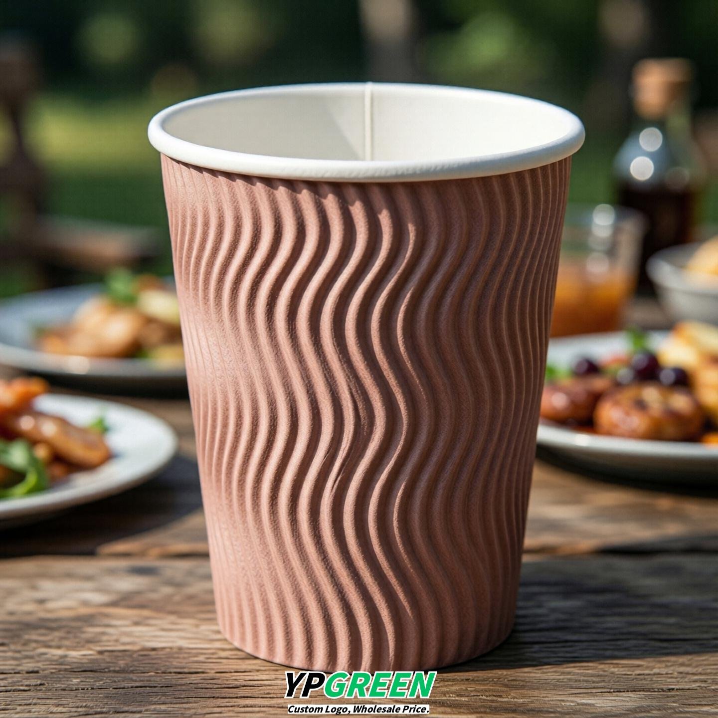 Blush Embossed Paper Cups 10oz/12oz/16oz/20oz/22oz