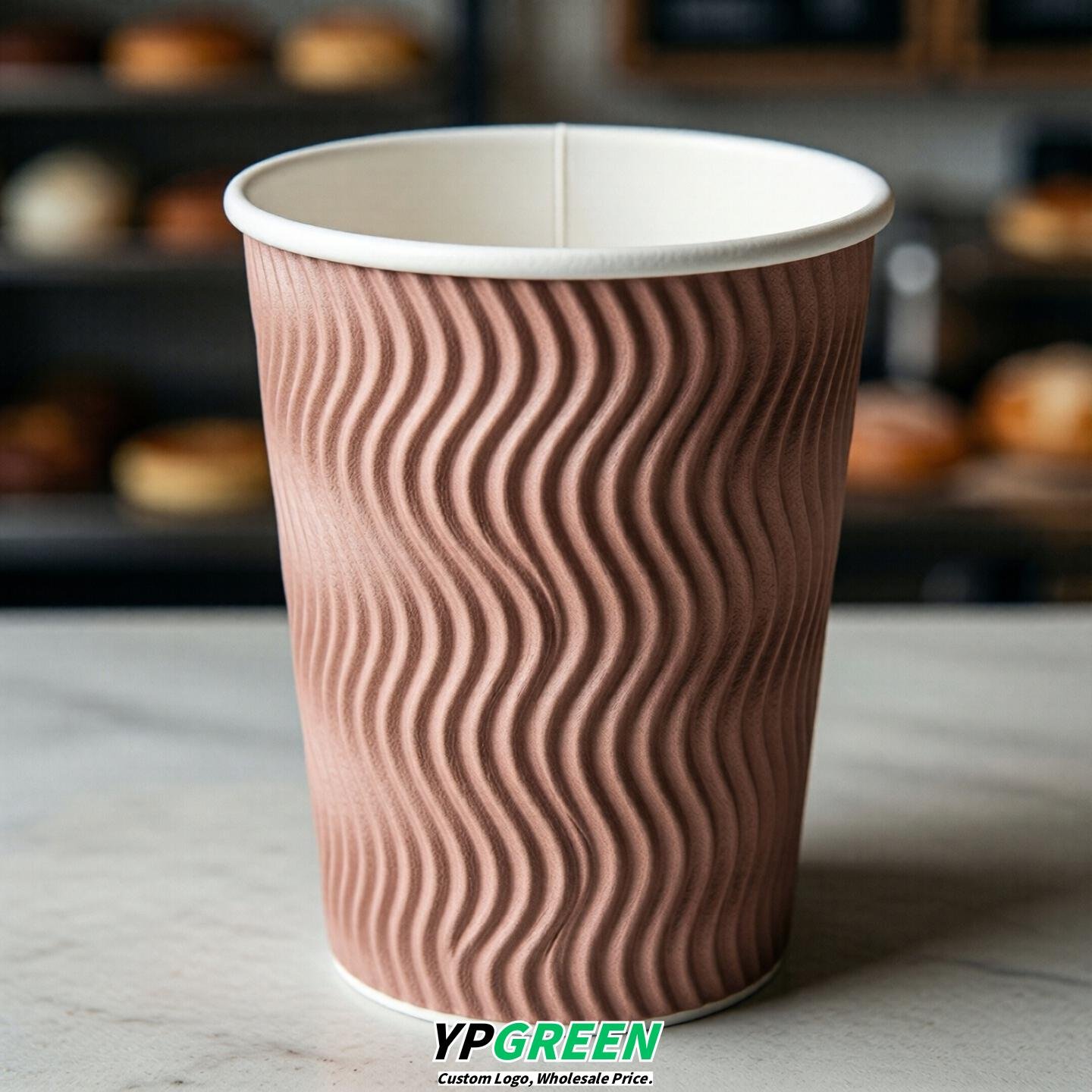 Blush Embossed Paper Cups 10oz/12oz/16oz/20oz/22oz