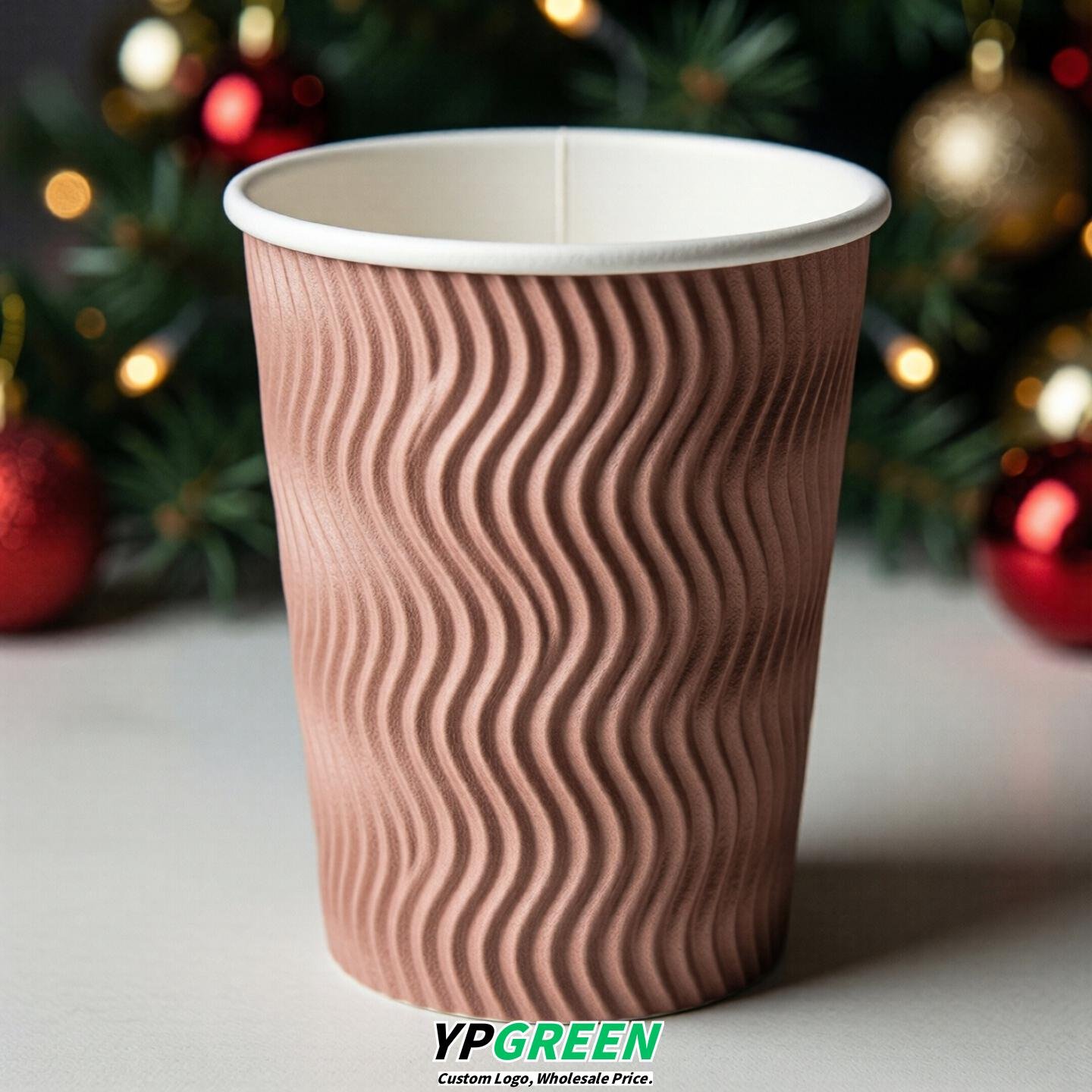 Blush Embossed Paper Cups 10oz/12oz/16oz/20oz/22oz