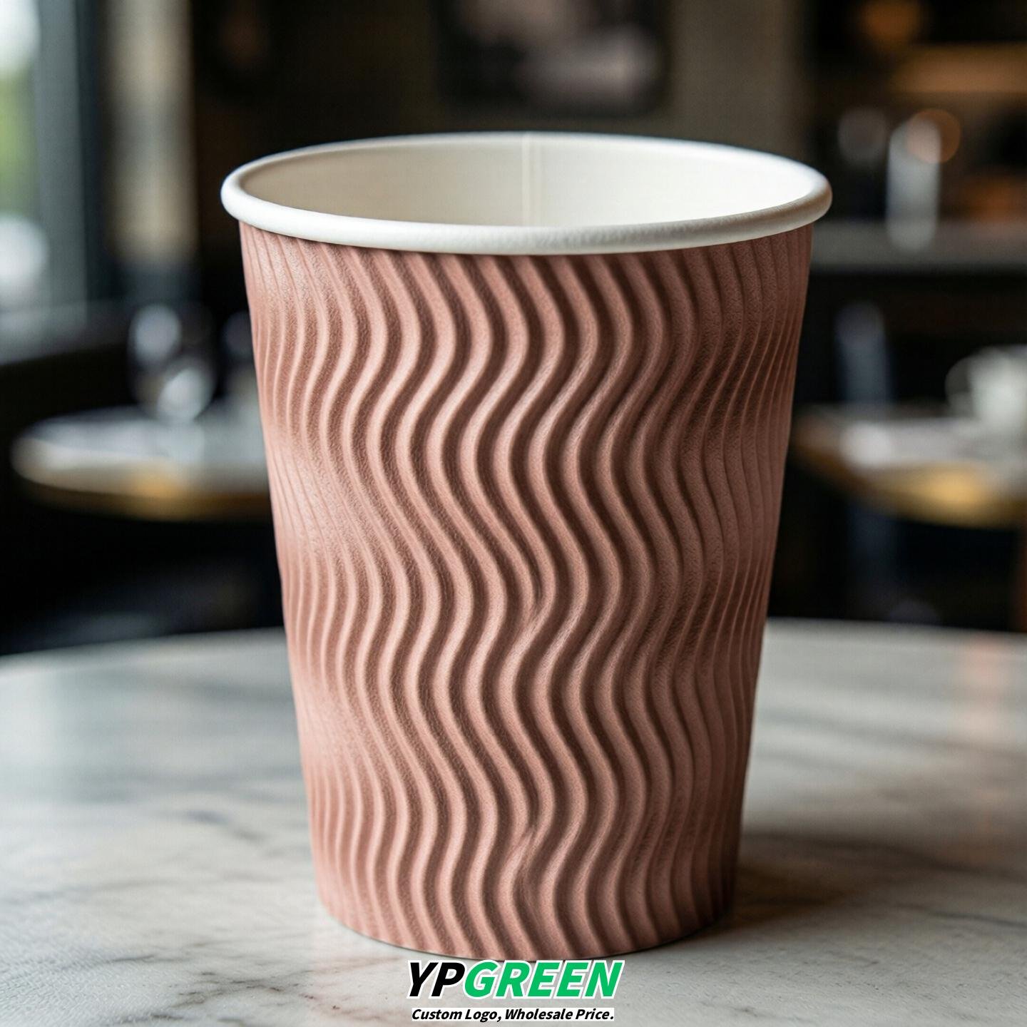 Blush Embossed Paper Cups 10oz/12oz/16oz/20oz/22oz