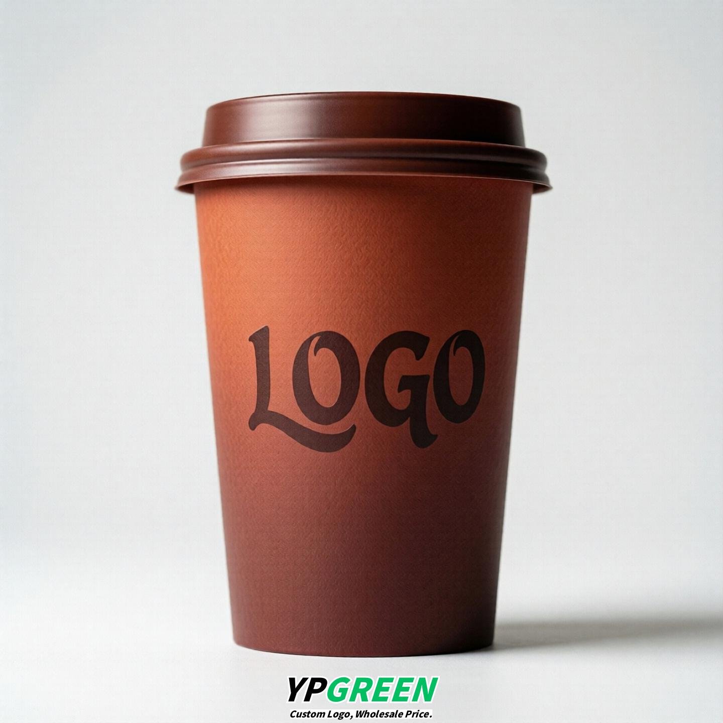 Brick Red Gradient Paper Cups 8oz/10oz/12oz/16oz/20oz/22oz