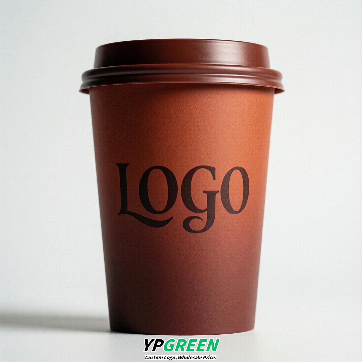 Brick Red Gradient Paper Cups 8oz/10oz/12oz/16oz/20oz/22oz