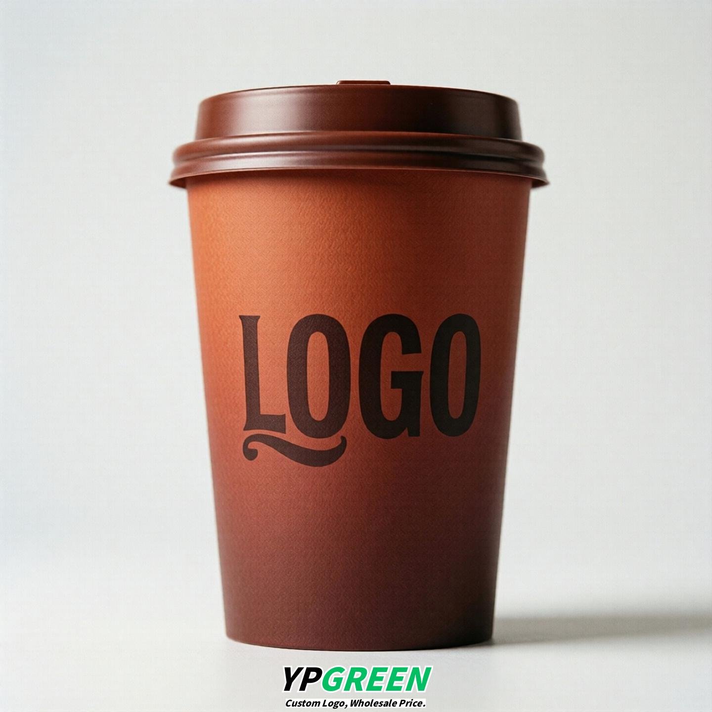 Brick Red Gradient Paper Cups 8oz/10oz/12oz/16oz/20oz/22oz