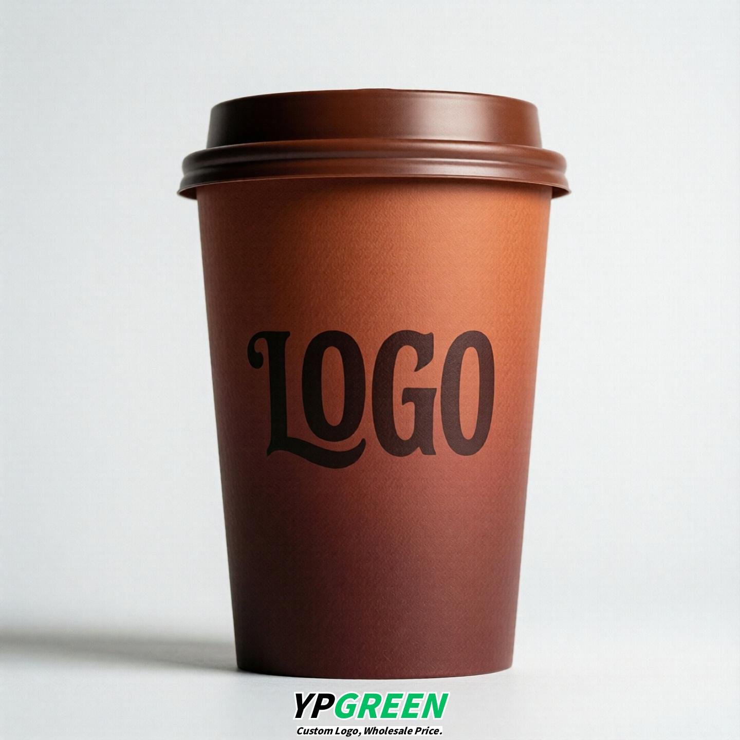 Brick Red Gradient Paper Cups 8oz/10oz/12oz/16oz/20oz/22oz