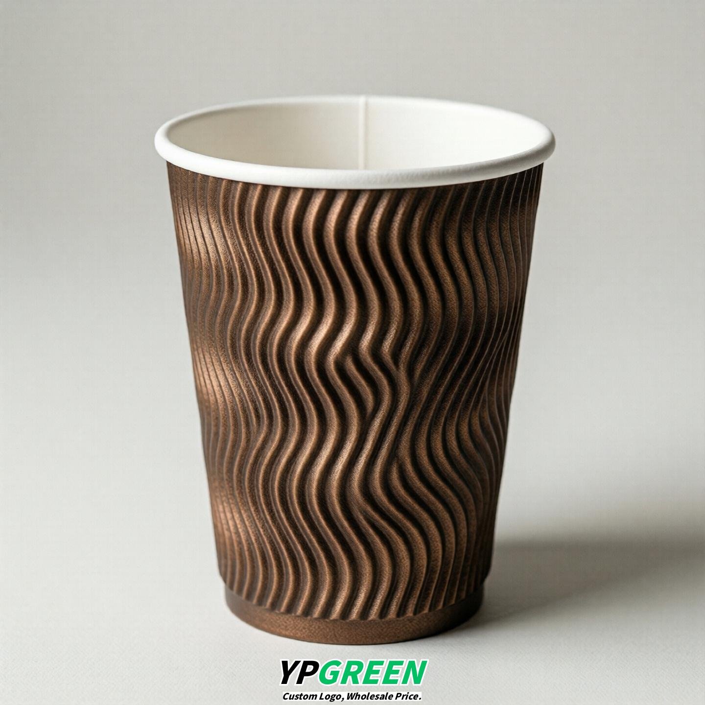 Bronze Embossed Paper Cups 10oz/12oz/16oz/20oz/22oz