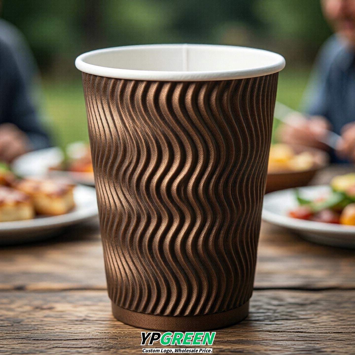 Bronze Embossed Paper Cups 10oz/12oz/16oz/20oz/22oz